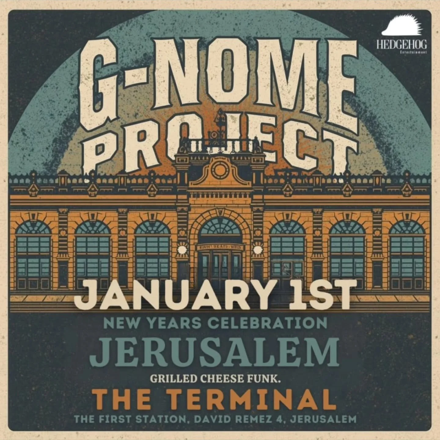 New year, new grooves, same ol' grilled cheese funk! 🧀

G-Nome Project at The First Station, JLM
Thursday, January 1st
Let's melt into 2026 together 🫠

🎟️ Early bird tix 1ink in bi0 🎟️