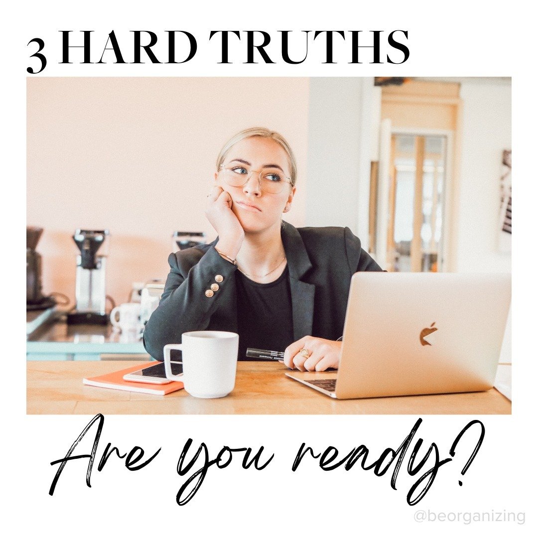 Ready for some hard truths? Take a deep breath and keep reading. ⁠
⁠
1. Your emails aren't going to organize themselves. ⁠
⁠
2. Your downloads folder will continue to pile up.⁠
⁠
3. Your photos aren't going to magically get in order. ⁠
⁠
So what are 