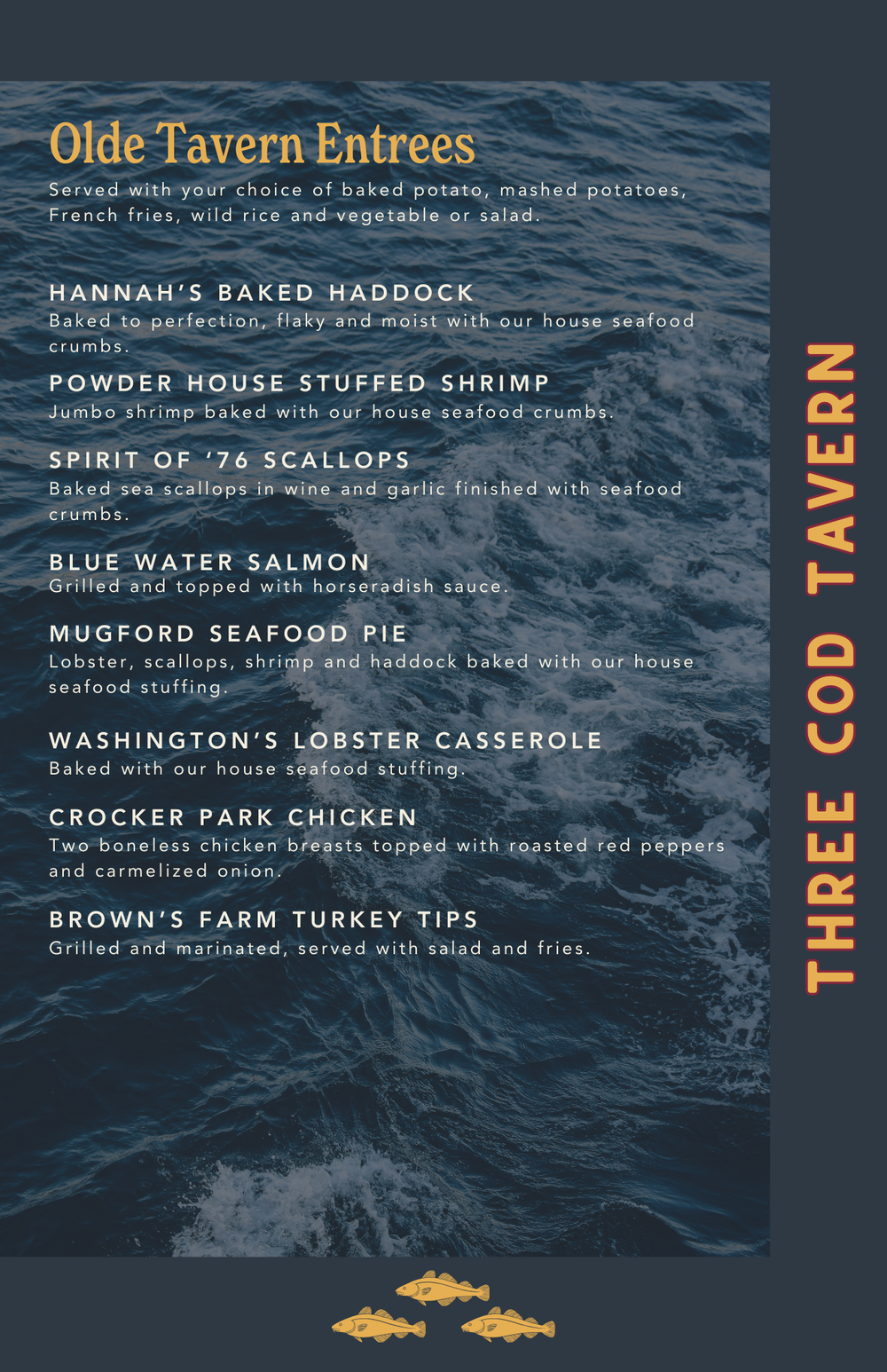 Our Menu — Three Cod