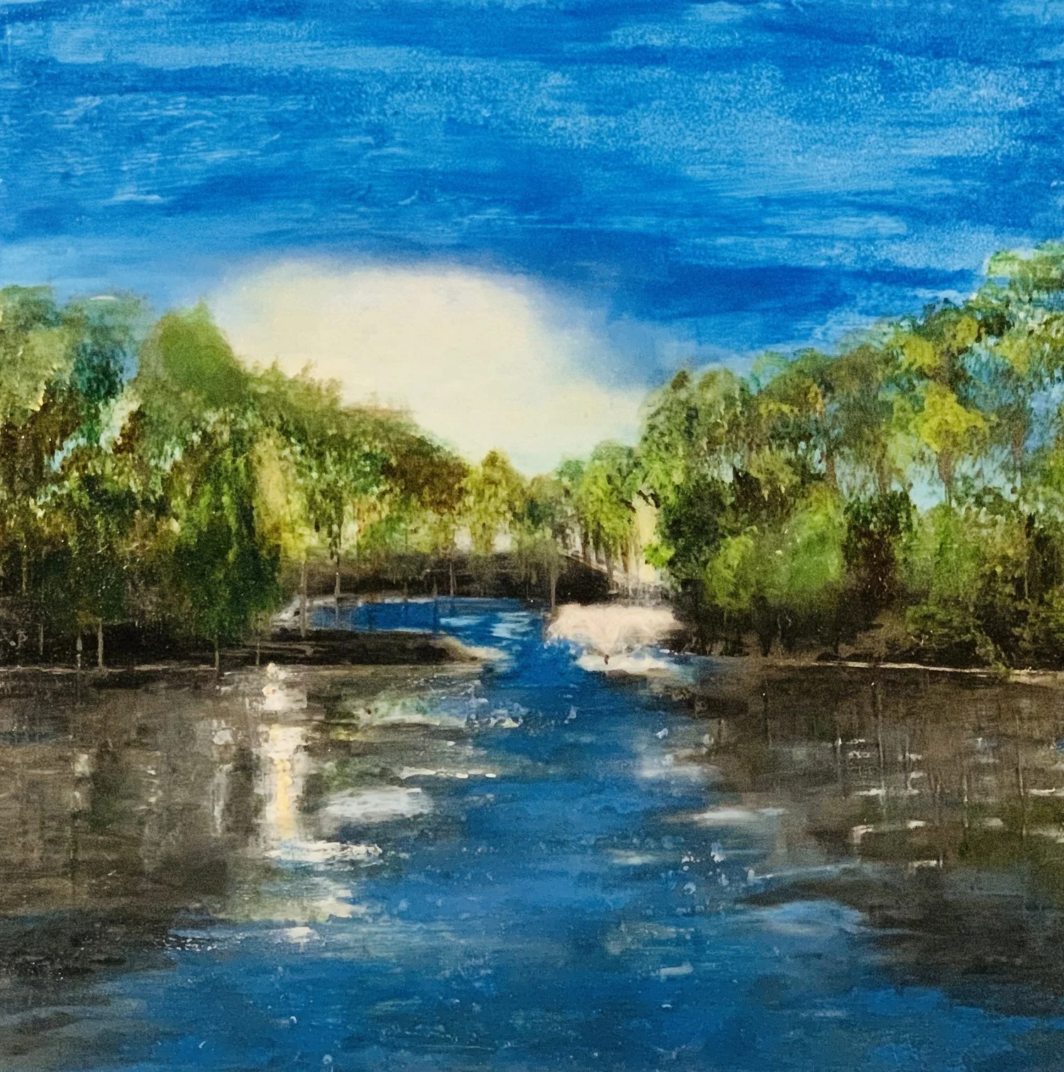 Retreat 

10 by 10 Original Acrylic Painting on Gallery Wrapped Canvas by Diane Catherine 