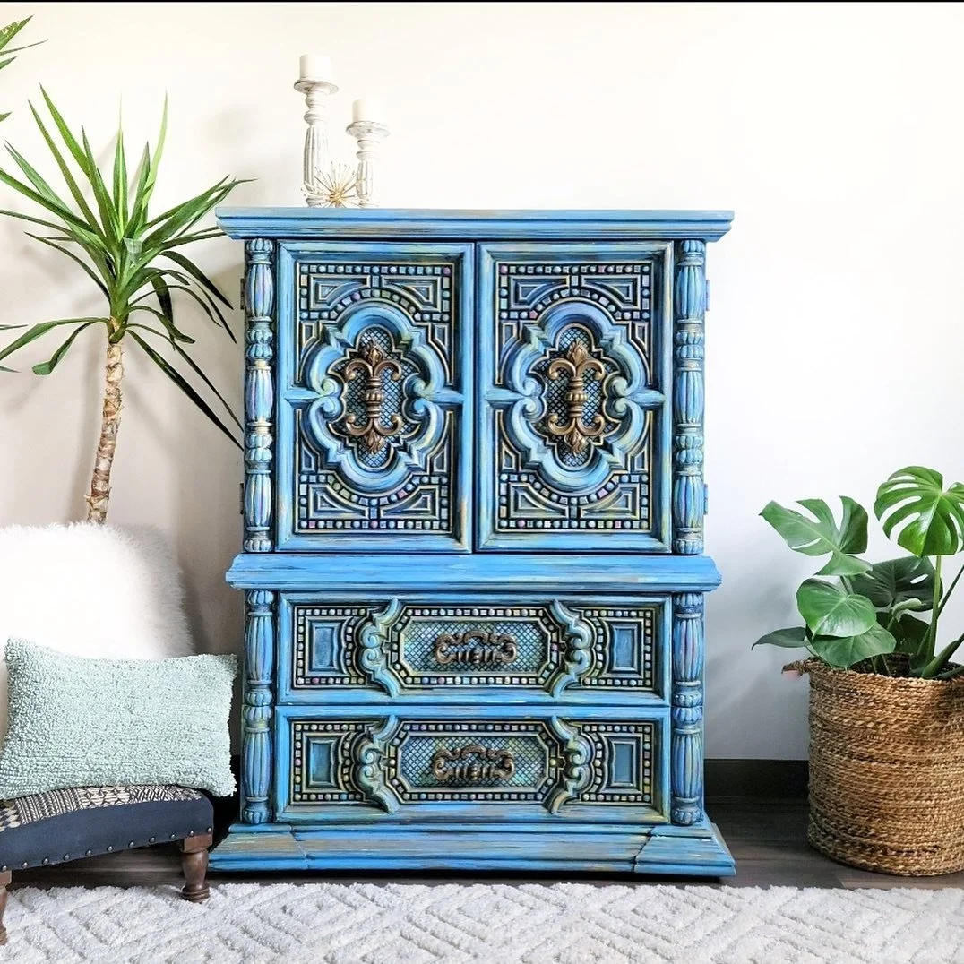 Diane Devine, furniture artist in Upstate New York, as featured in the Turquoise Iris Journal 
