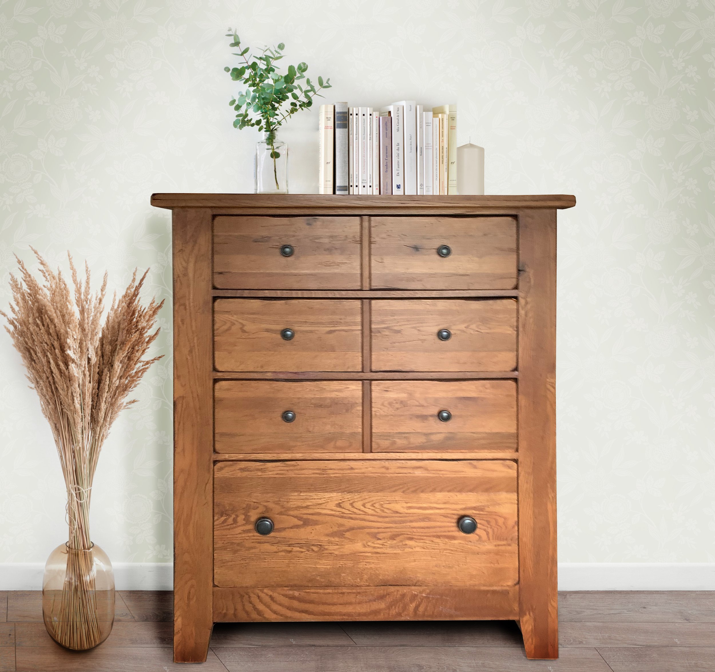 Rustic and Solid Attic Heirloom Tall Dresser by Broyhill
