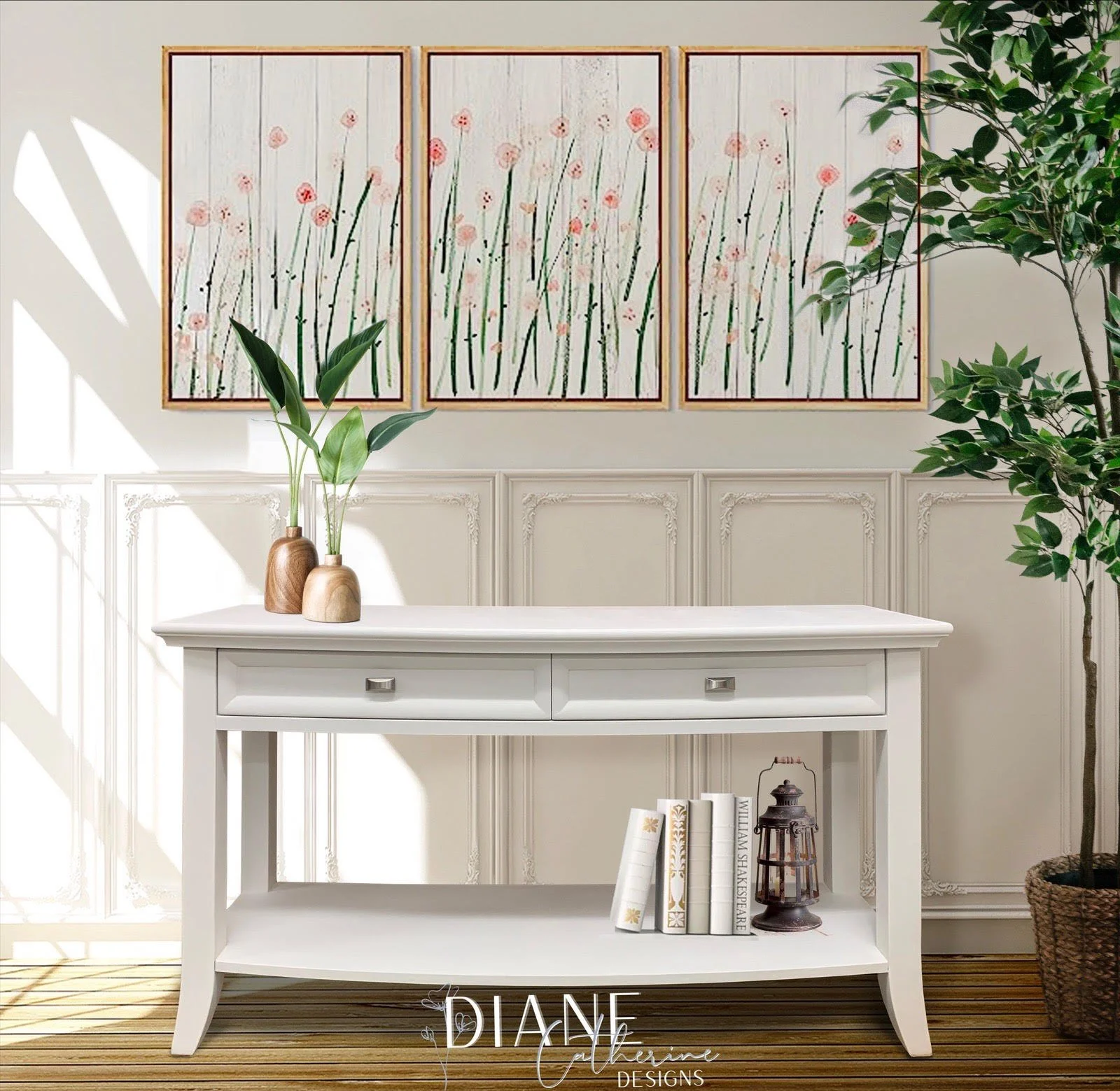 Console Table 
Painted in Mineral Fusion Victorian Lace
Dimensions 54 x 30 x 18