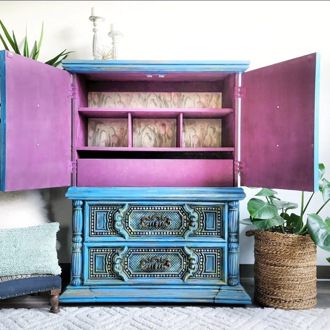 Diane Devine, furniture artist in Upstate New York, as featured in the Turquoise Iris Journal 