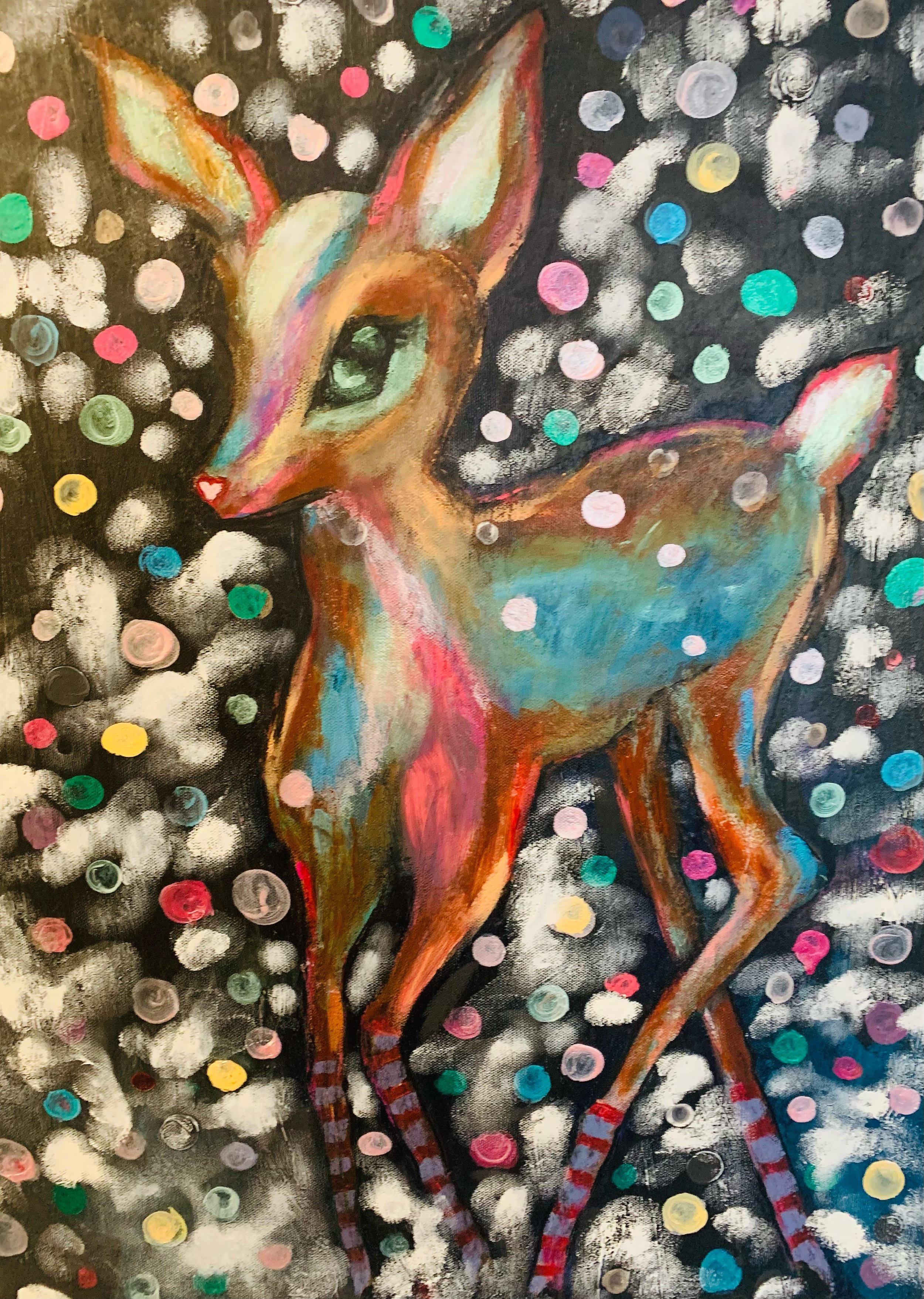 Fa La La La Fawn

24 by 30 Gallery Wrapped Canvas by Diane Catherine 