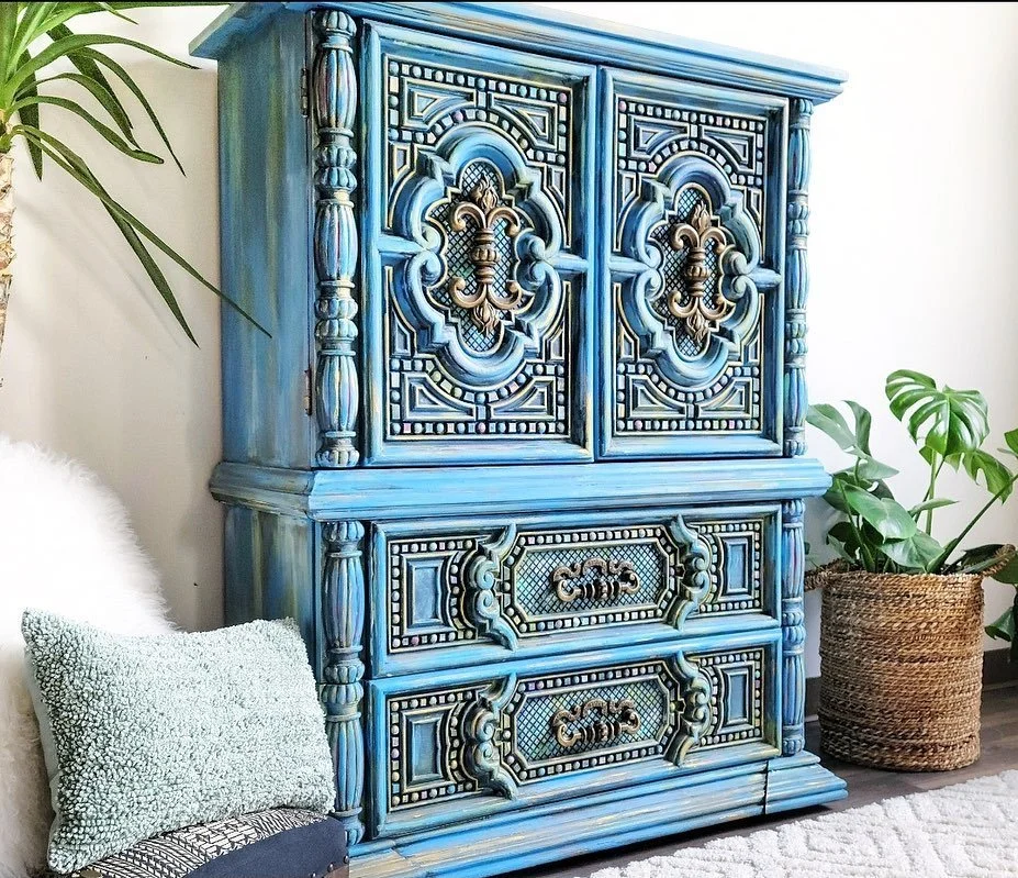 Diane Devine, furniture artist in Upstate New York, as featured in the Turquoise Iris Journal 