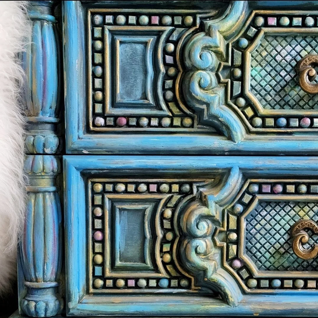 Diane Devine, furniture artist in Upstate New York, as featured in the Turquoise Iris Journal 