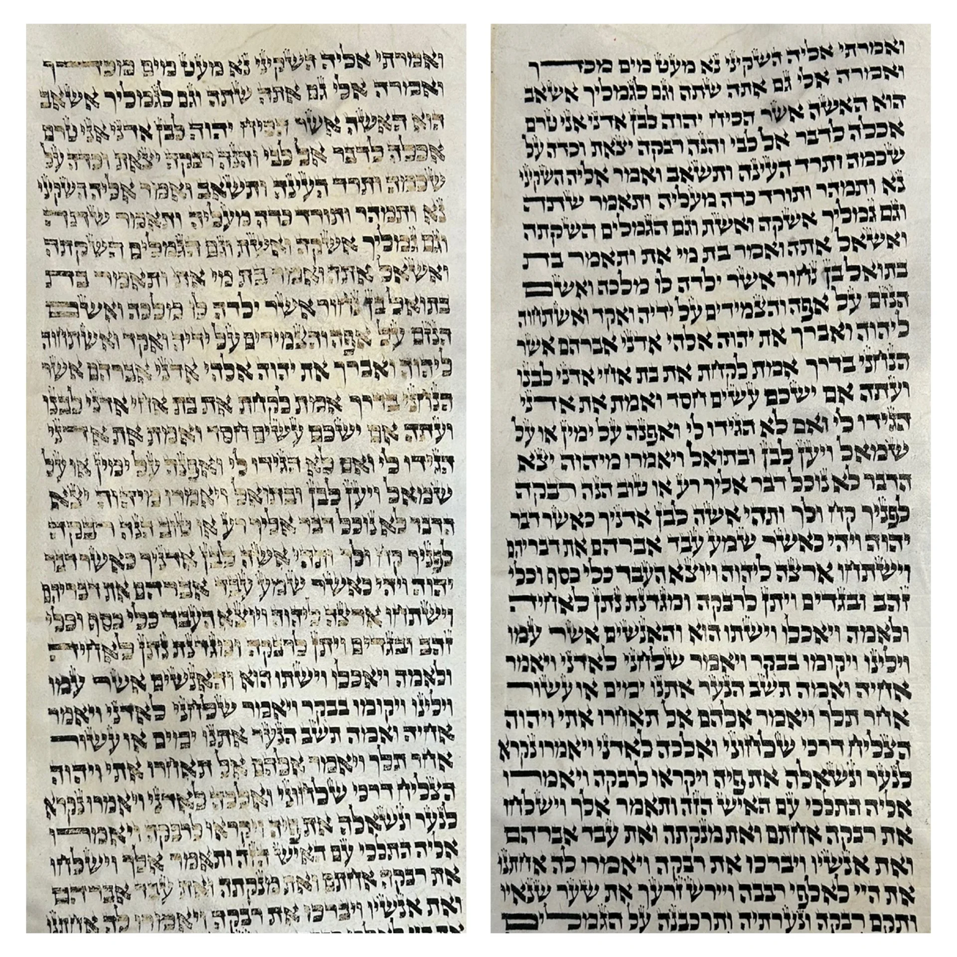 Left: Before major reinking restoration, Right: After reinking