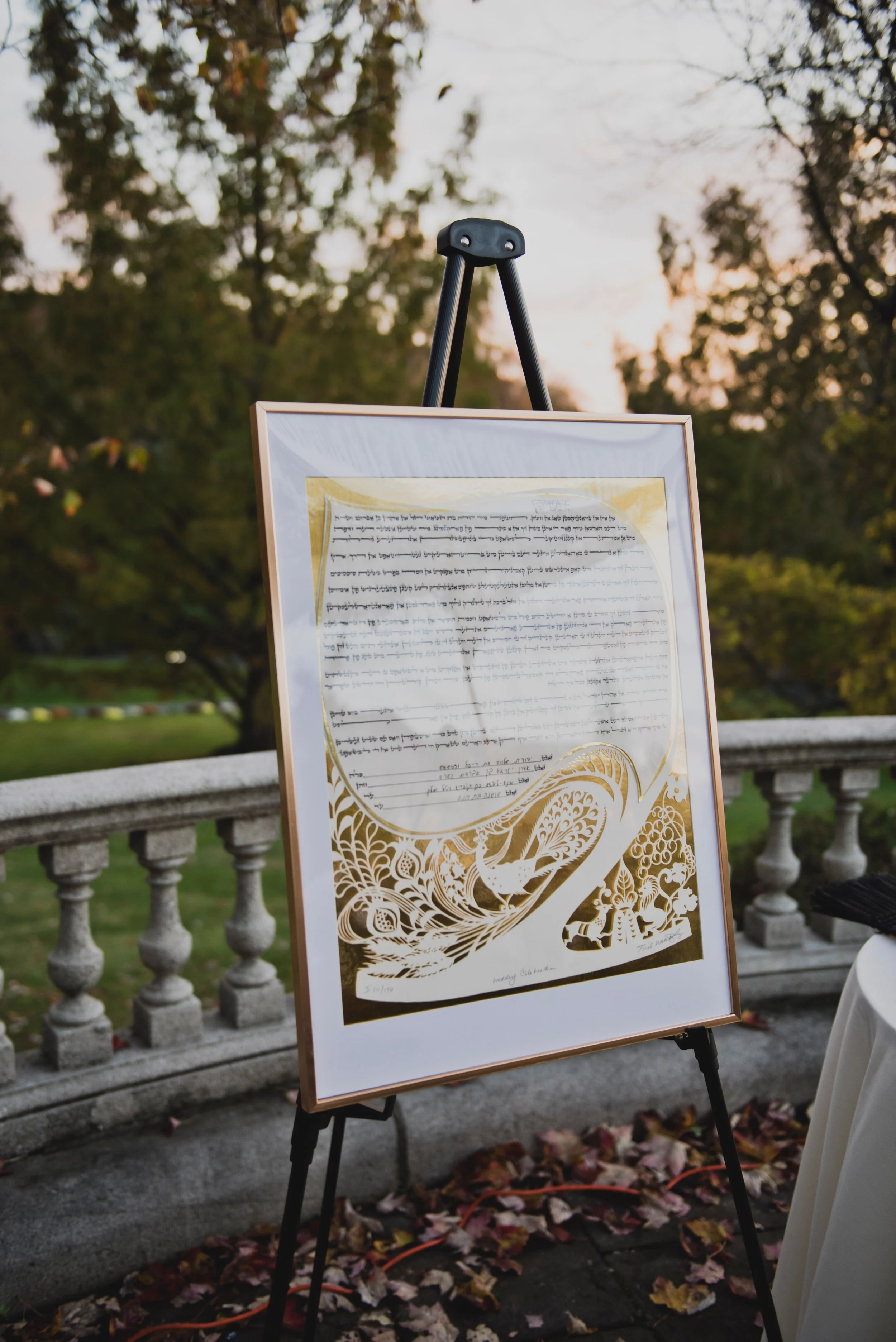 Border papercut by grandmother of the bride. Photography by Khaki Bedford 