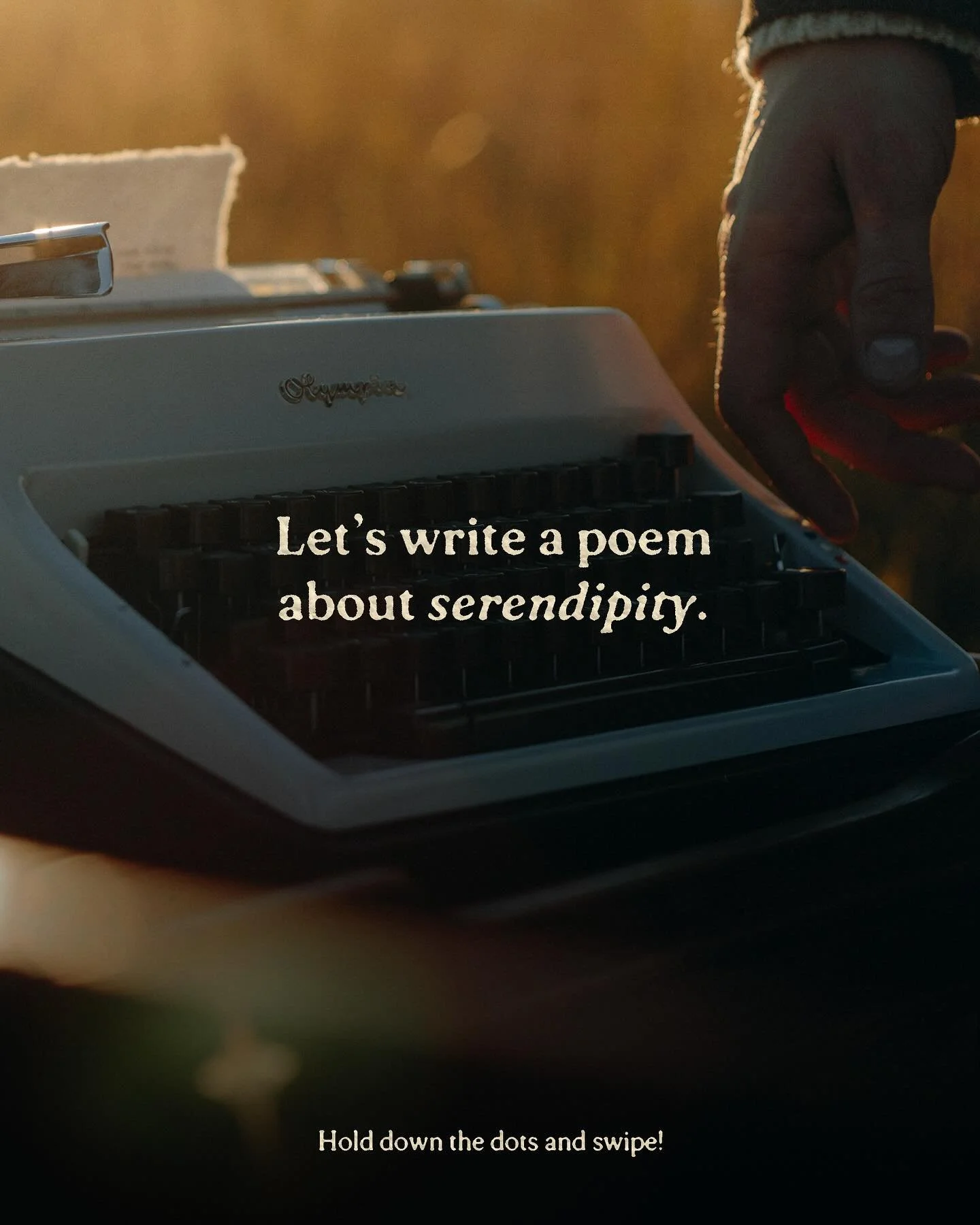 Hold down the dots and swipe →
______
It’s been a while since I made a “let’s write a poem” post, so here’s one I wrote recently for a stranger who prompted me with the word serendipity. One of my favorite words, i