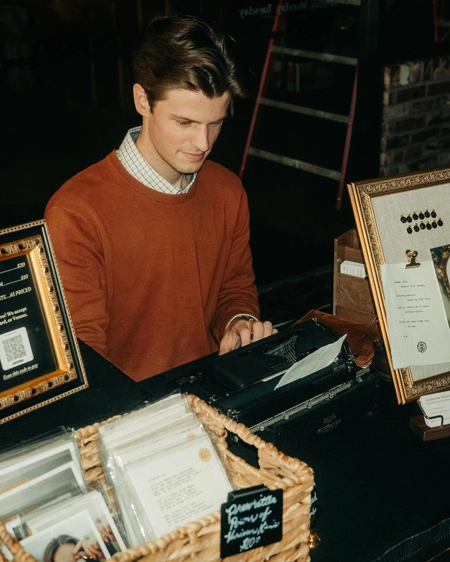 Thank you to everyone who stopped by my booth yesterday at the Augusta Handmade Fair. 🏮

It was a wonderful time, and I got to write some really special poems for strangers and friends alike&mdash;as well as share a brand new display of prints. If y