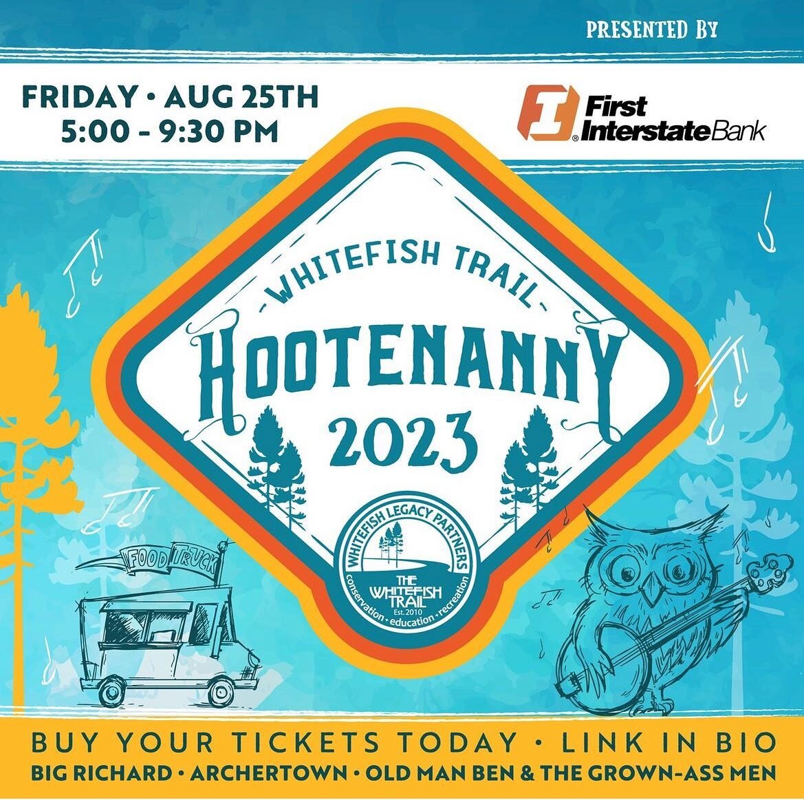 We&rsquo;ll be in Whitefish 5-9:30 tonight for @thewhitefishtrail Hootenanny!

See you out there!