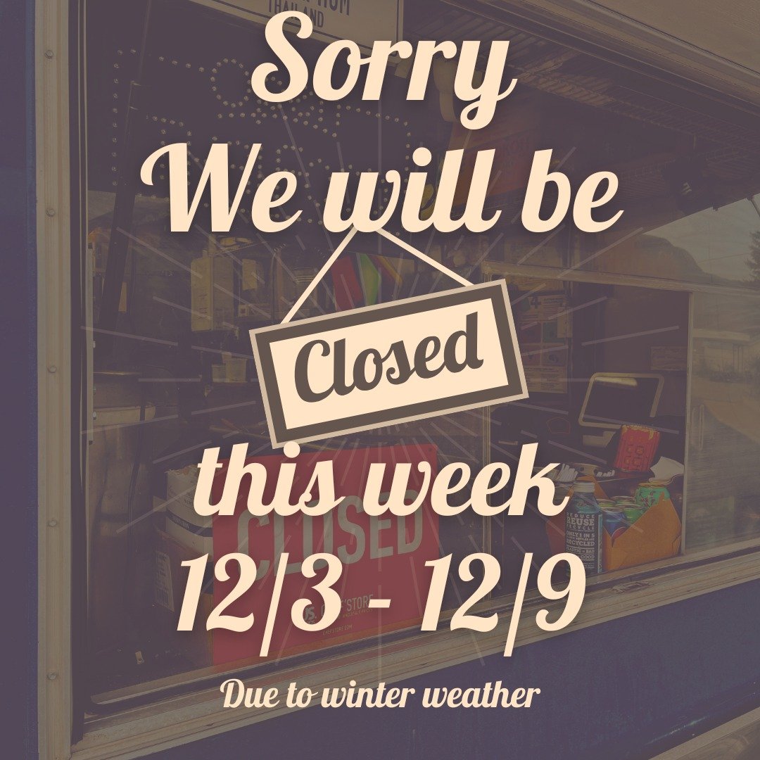 We didn't shake the snow off in time to make it out this weekend! We're taking this weekend off and will keep an eye on the weather for the next week or two before Christmas! Take care &hearts;