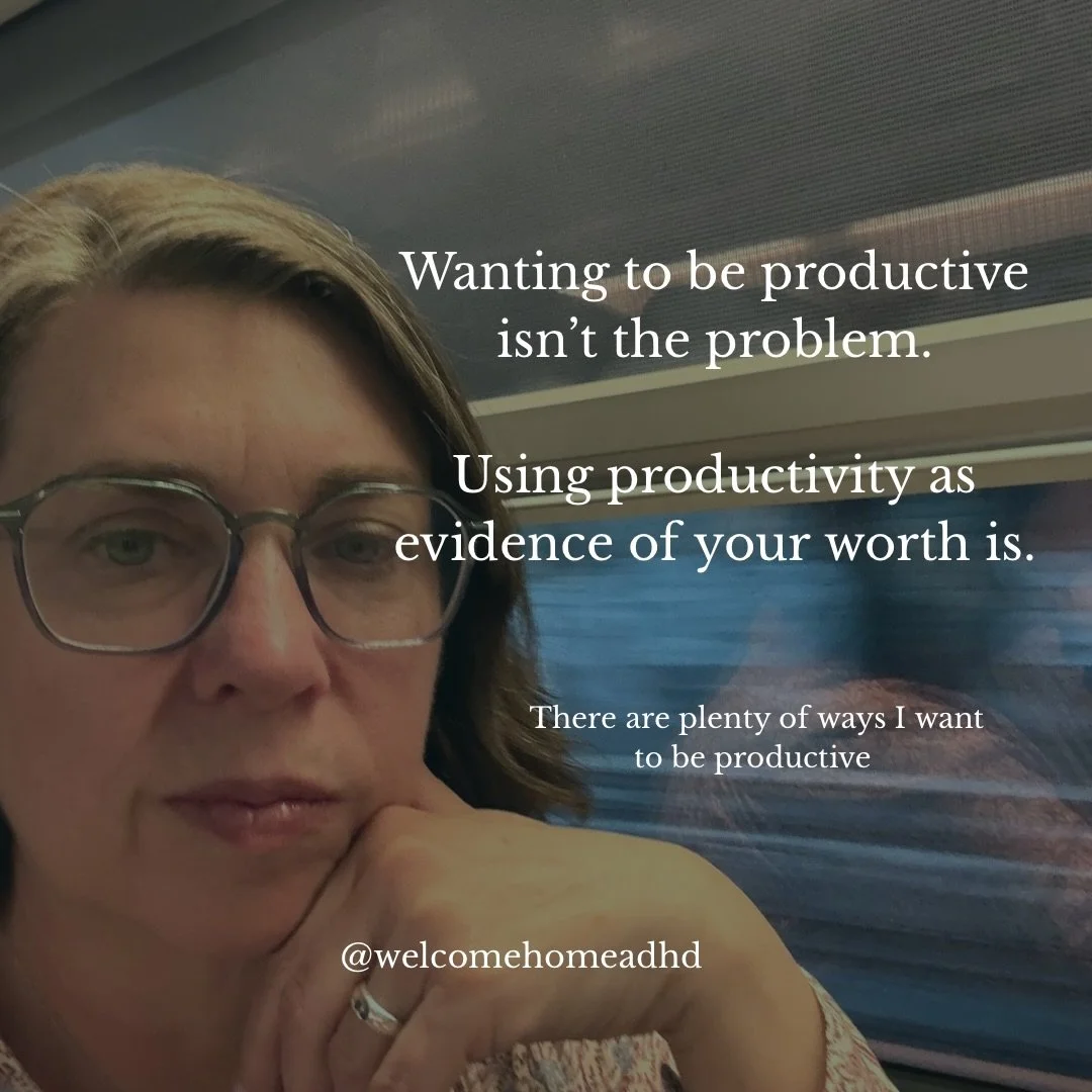 Productivity matters. But it doesn&rsquo;t determine how much YOU matter.

I like being productive. I like checking things off my list, getting things done, and feeling like I&rsquo;m making progress.

And I help people with ADHD figure out how to do