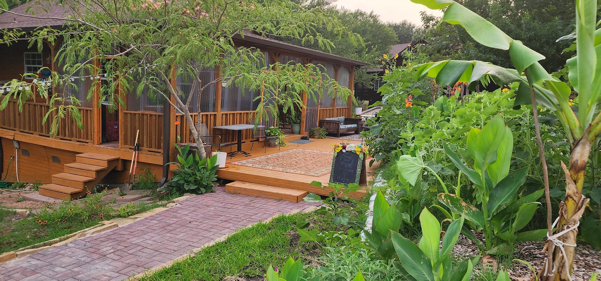 Front deck and steps from porch
