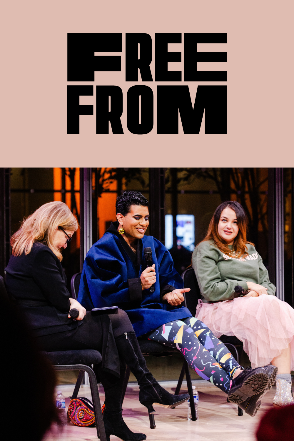 Panel members speak during a nonprofit event in Los Angeles