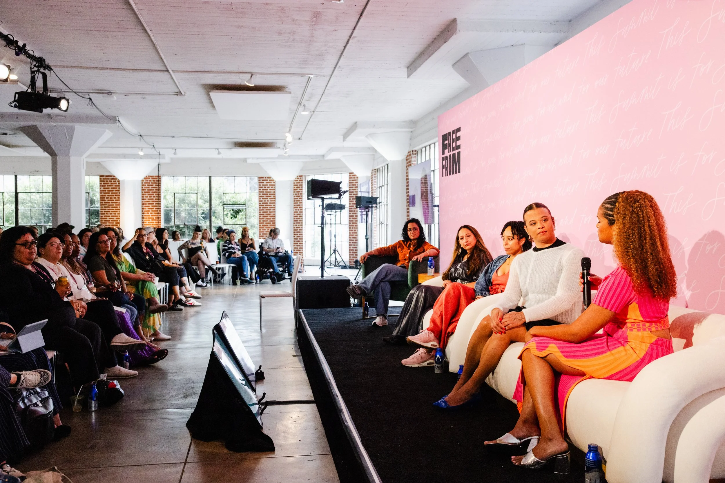 A panel discussion at a nonprofit event in downtown Los Angeles, captured by storytelling nonprofit event photographers Solhaus Media