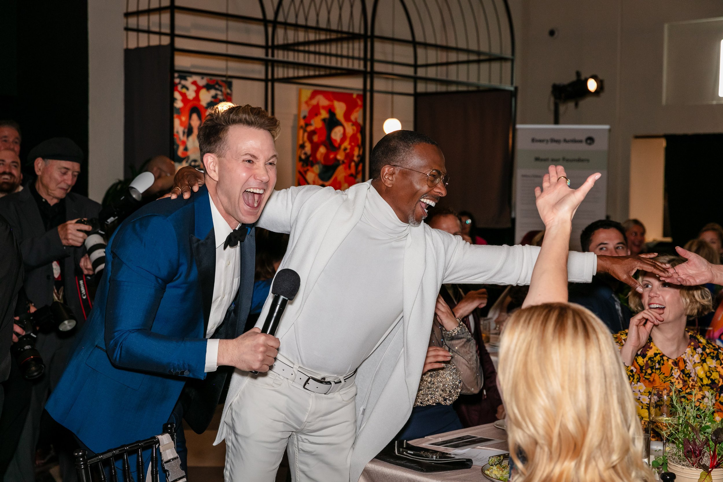 Big laughs are captured by nonprofit event video team at an organization's gala.