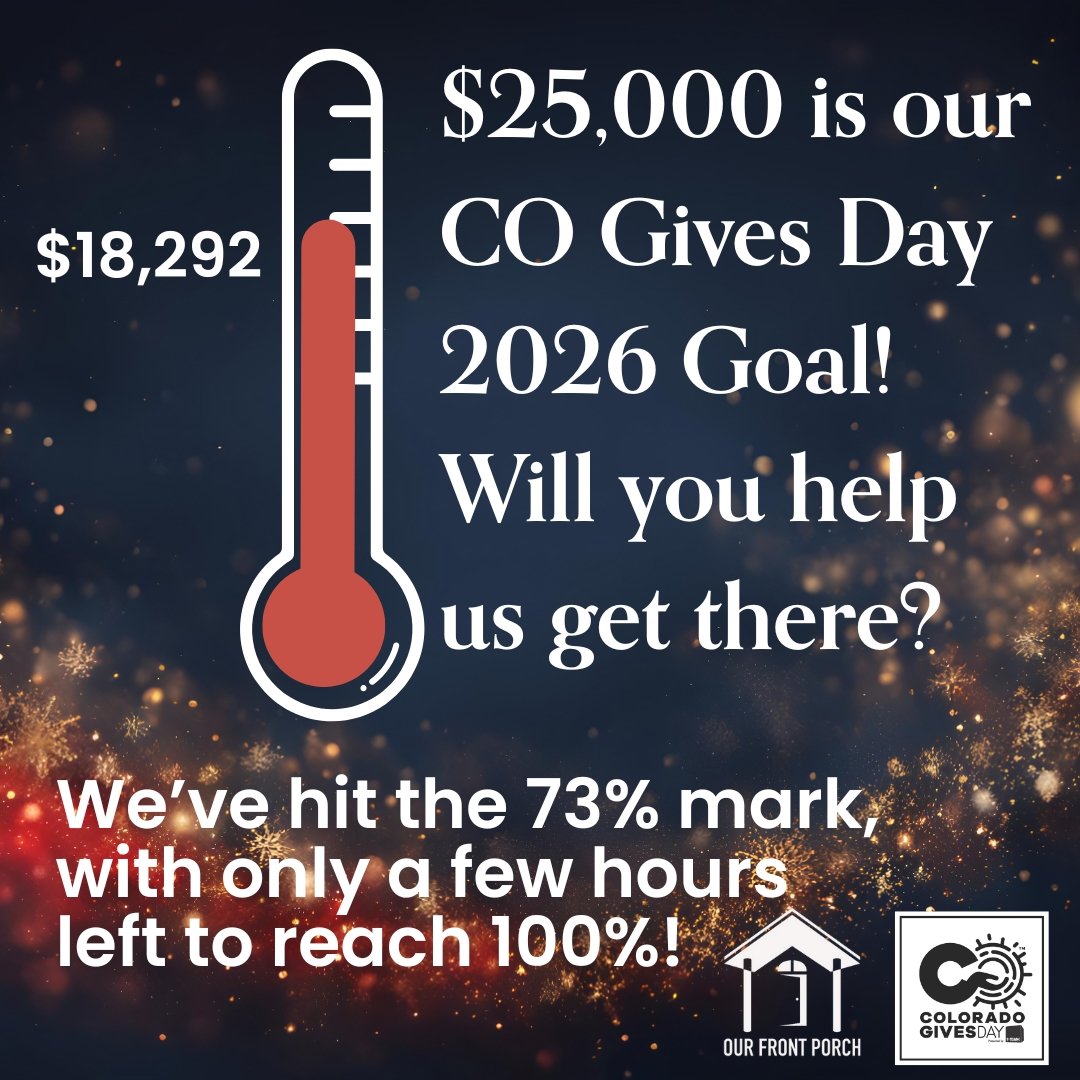 ⏰ We&rsquo;re so close we can feel it.

We&rsquo;ve reached 73% of our $25,000 Colorado Gives Day goal and with only a few hours left, every single gift right now has the power to change the outcome for disaster survivors who are counting on long-ter