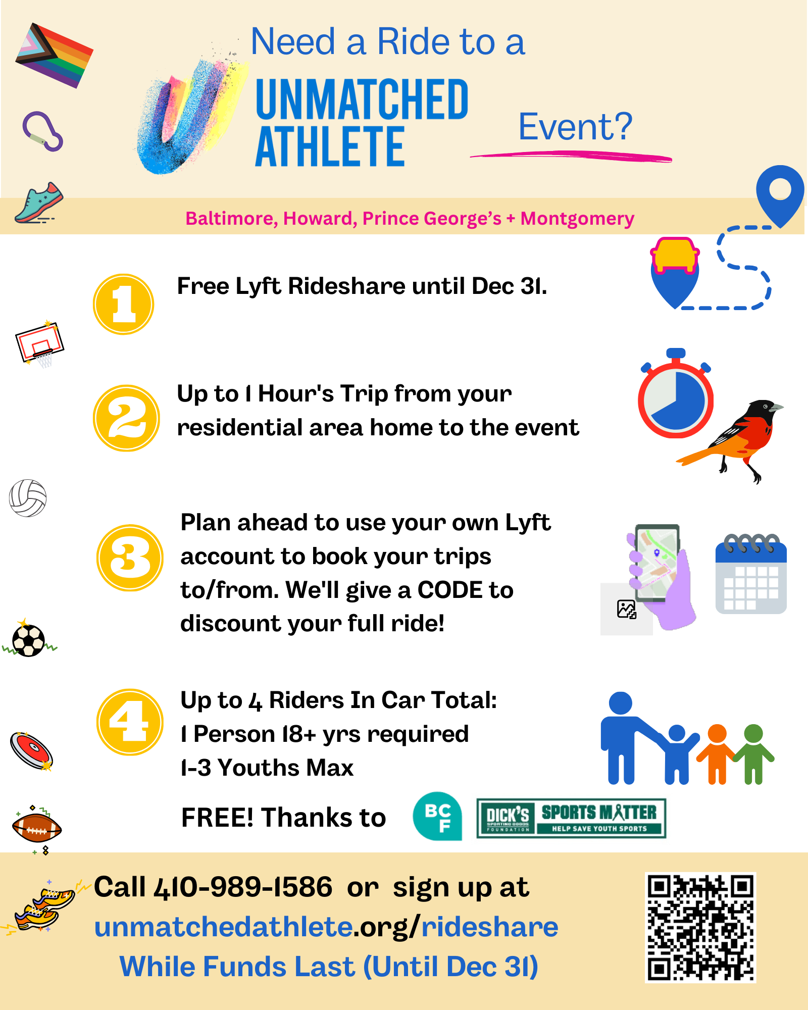 Need a Ride to an Event? — Unmatched Athlete