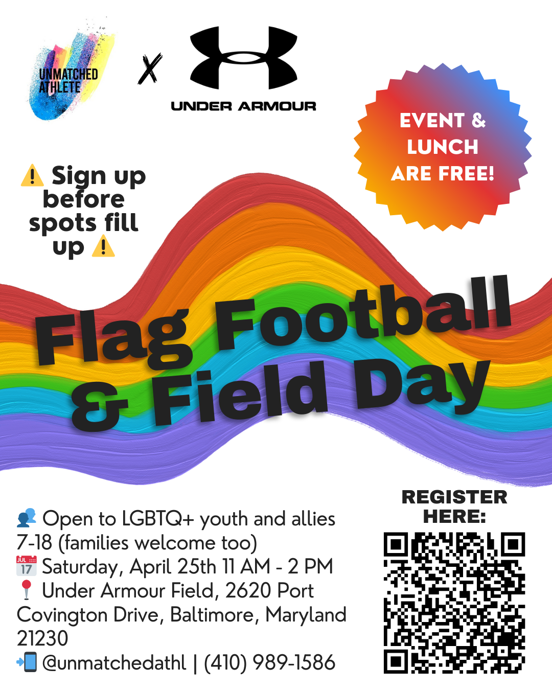 Flyer for Flag Football and Field Day