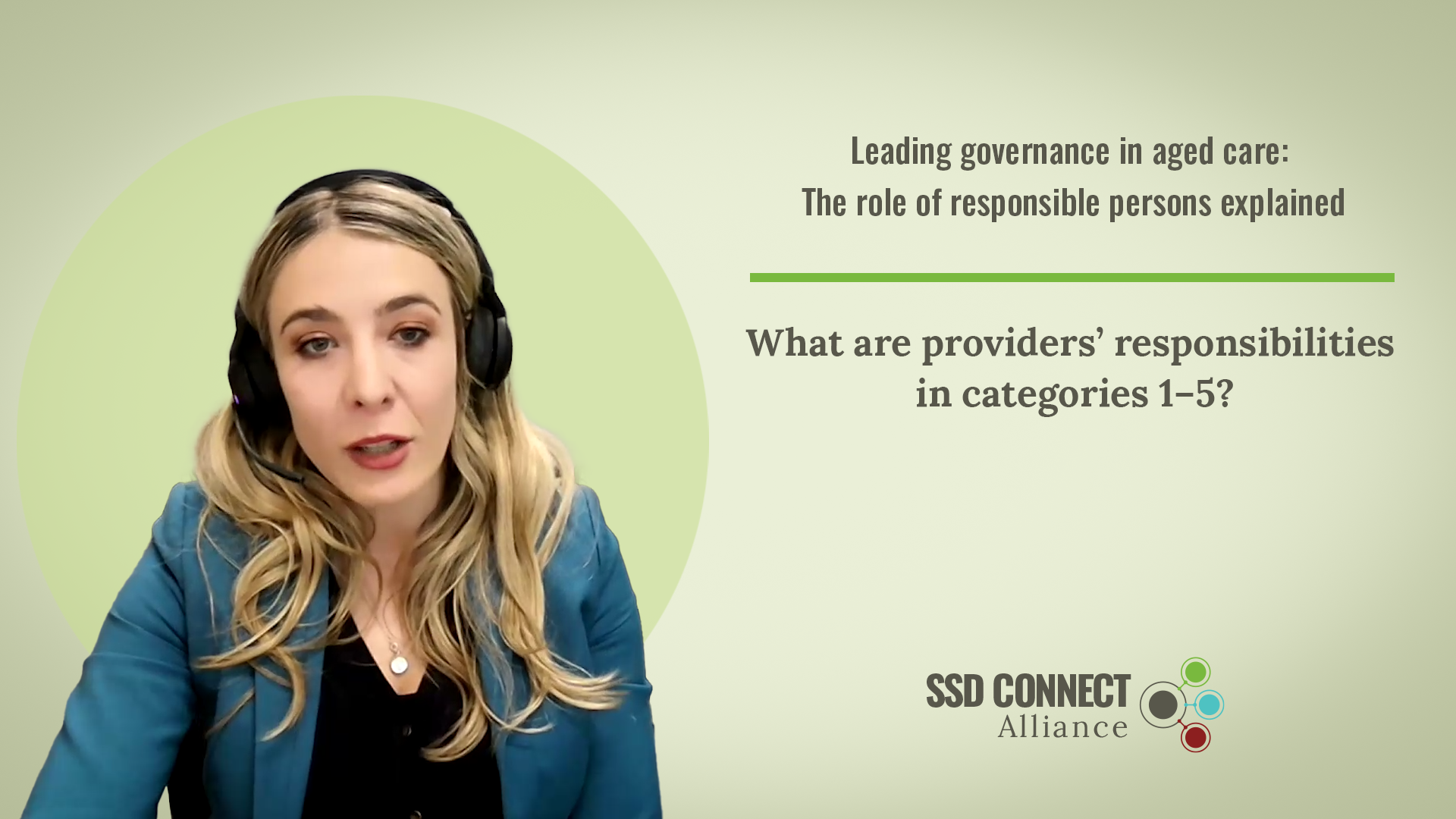 7. What are providers’ responsibilities in categories 1–5?