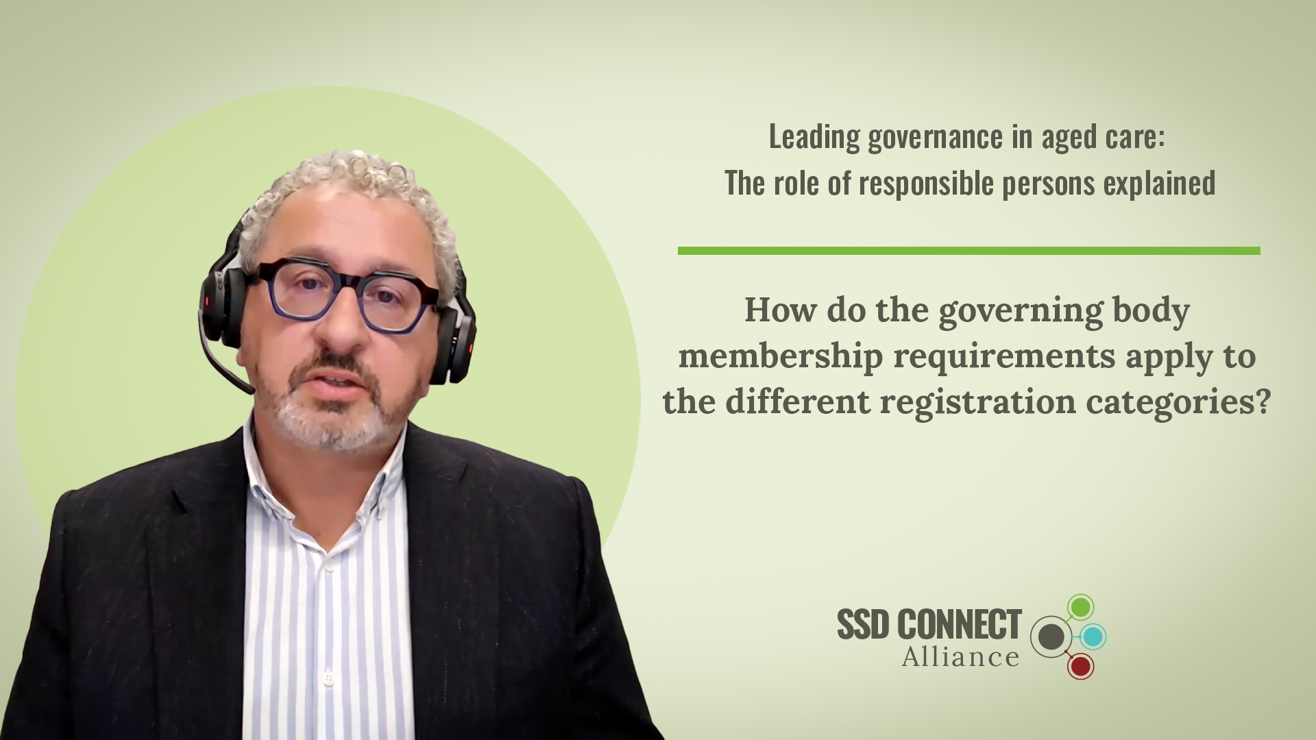 2. How do the governing body membership requirements apply to the different registration categories?