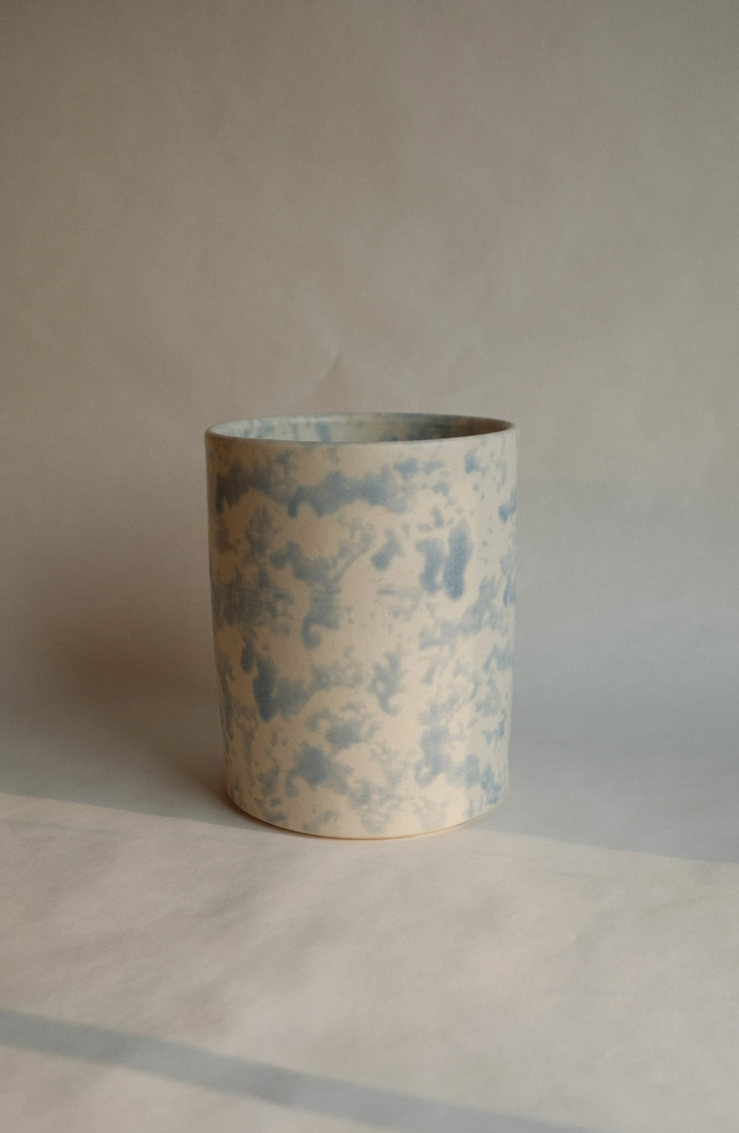 Blue Cowhide Utensil Holder