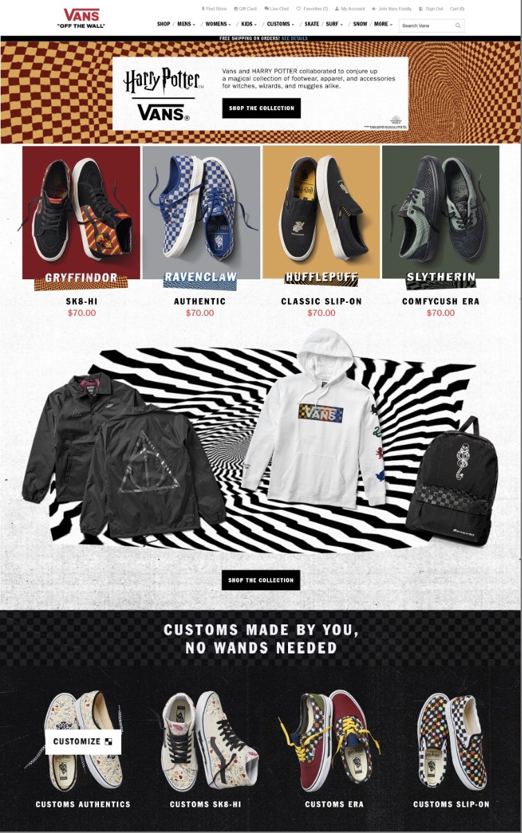 vans.com Homepage Takeover (Desktop)