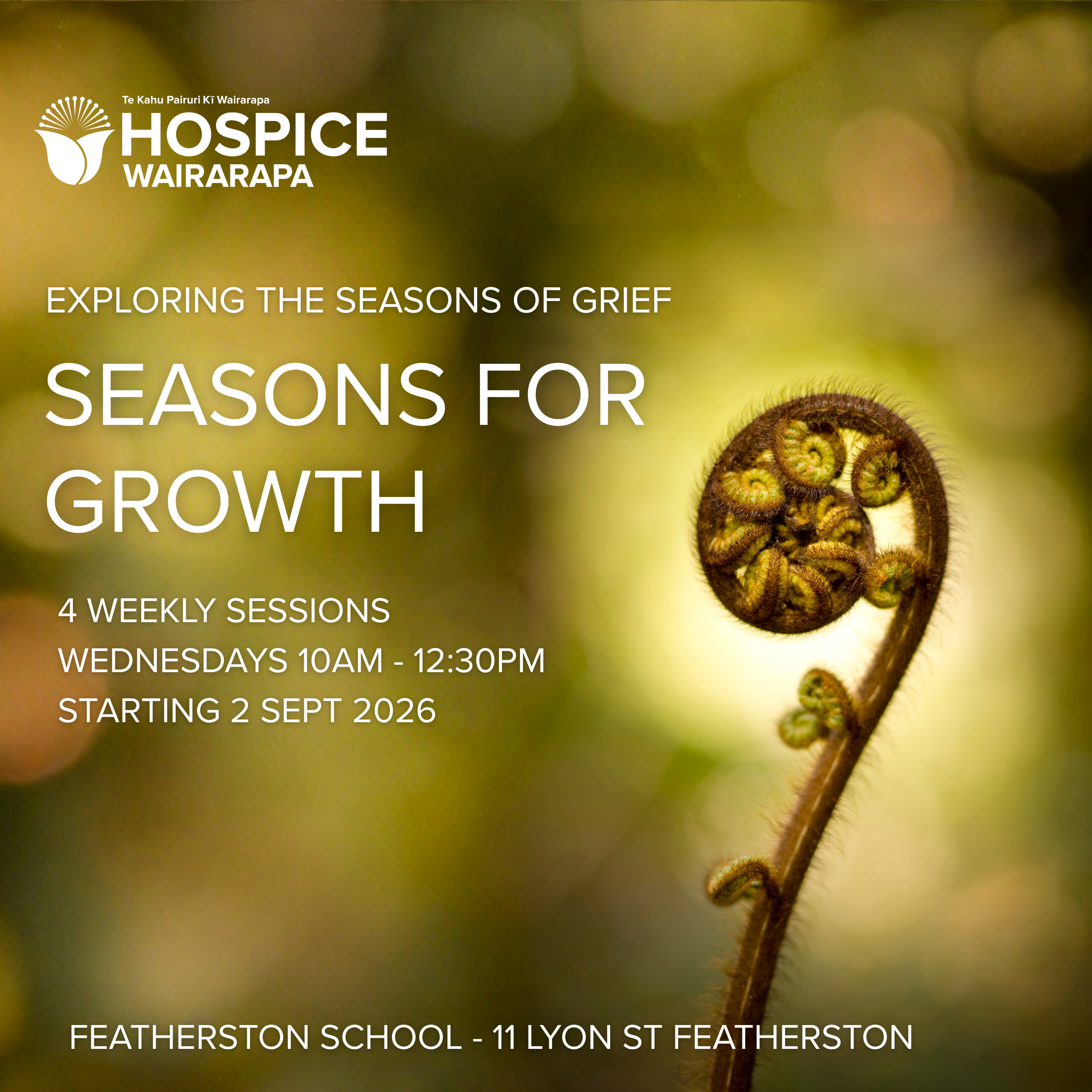 Seasons for Growth – 4-week program. Exploring the Seasons of Grief