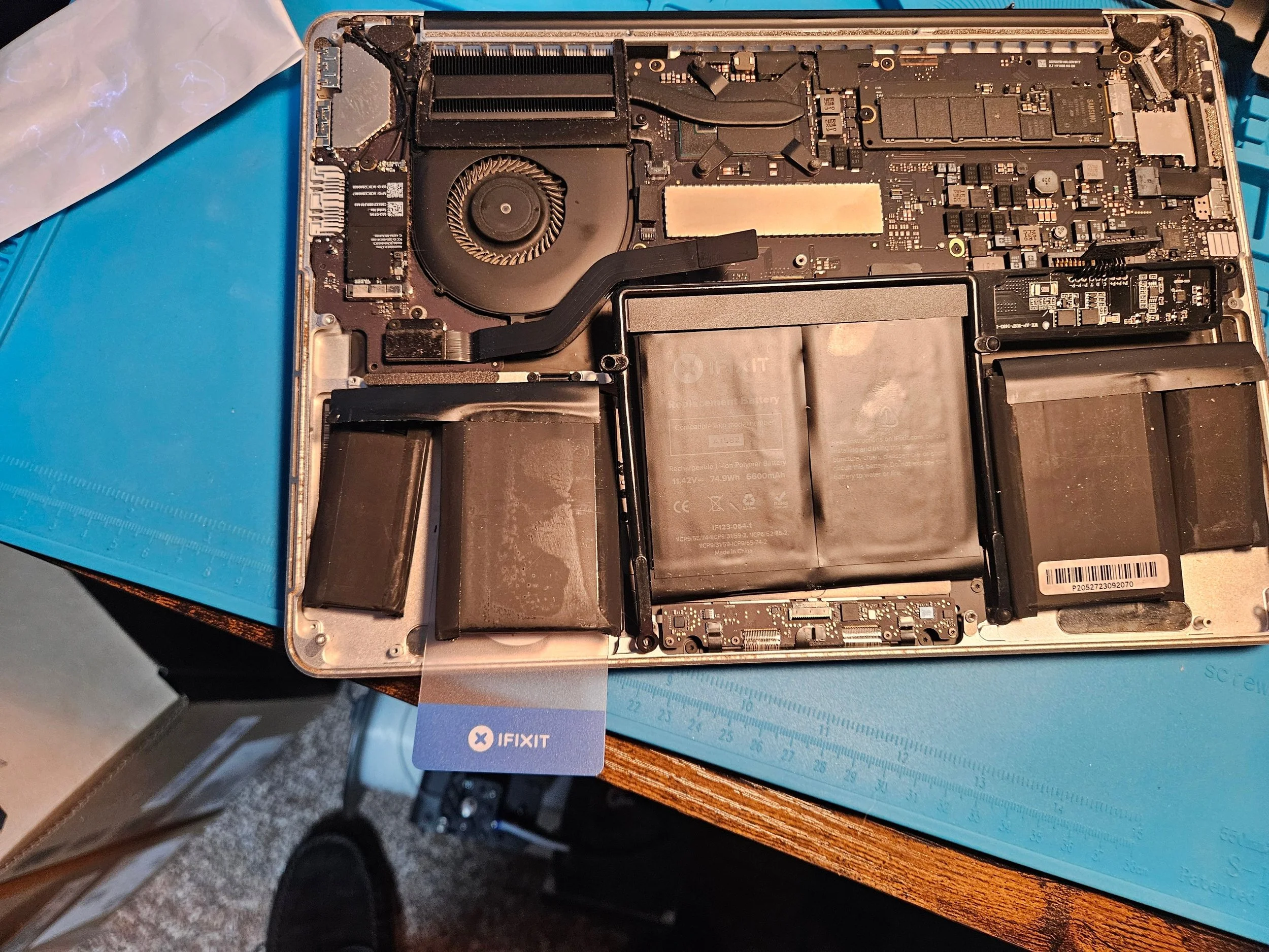 Starting the removal process of the old replacement. 
