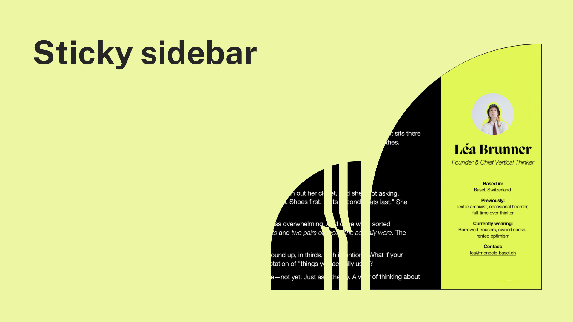 How to create a sticky sidebar with Sticky Split and Anchor Links