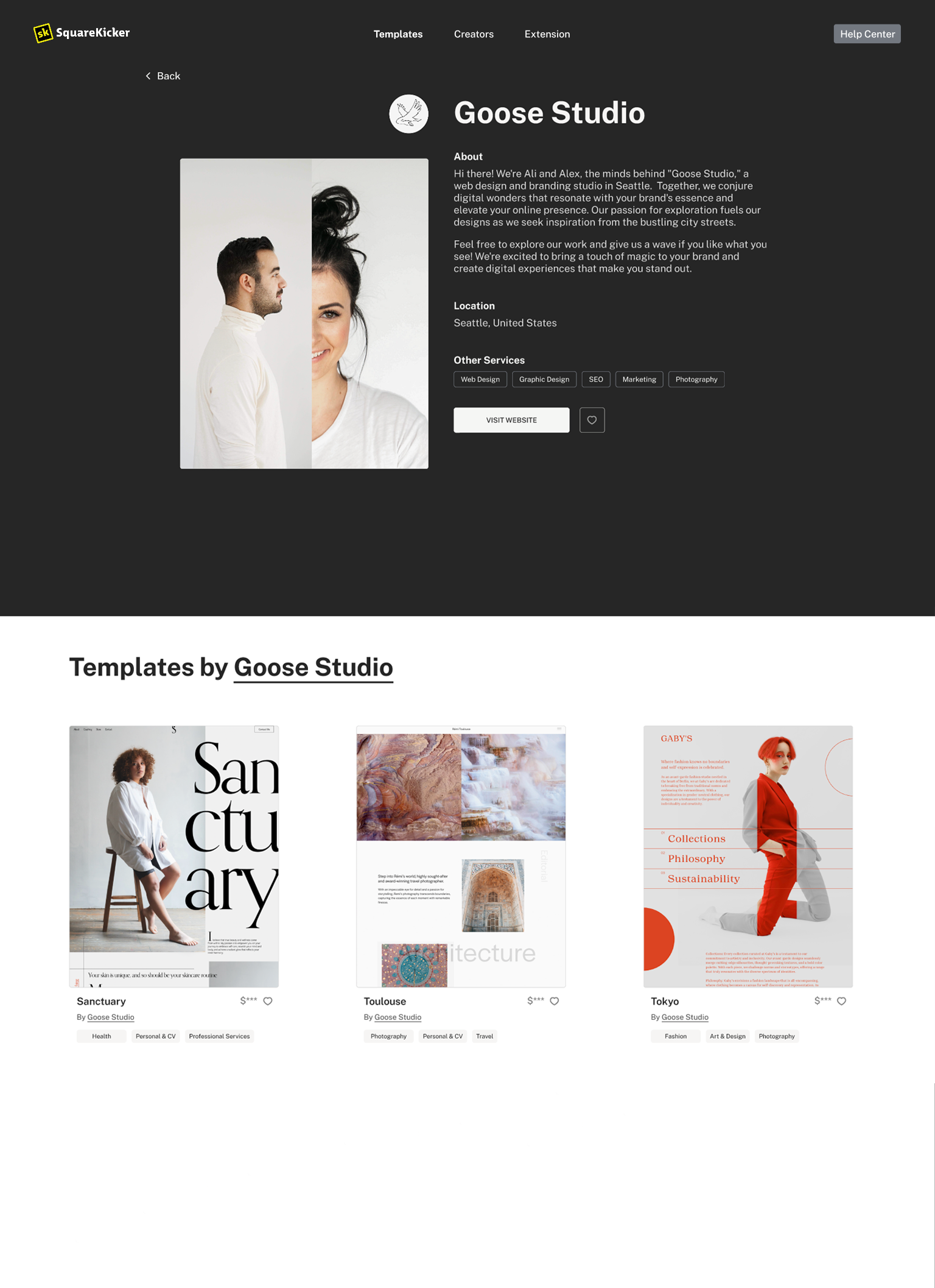 Squarespace Templates — SquareKicker Squarespace Design Extension