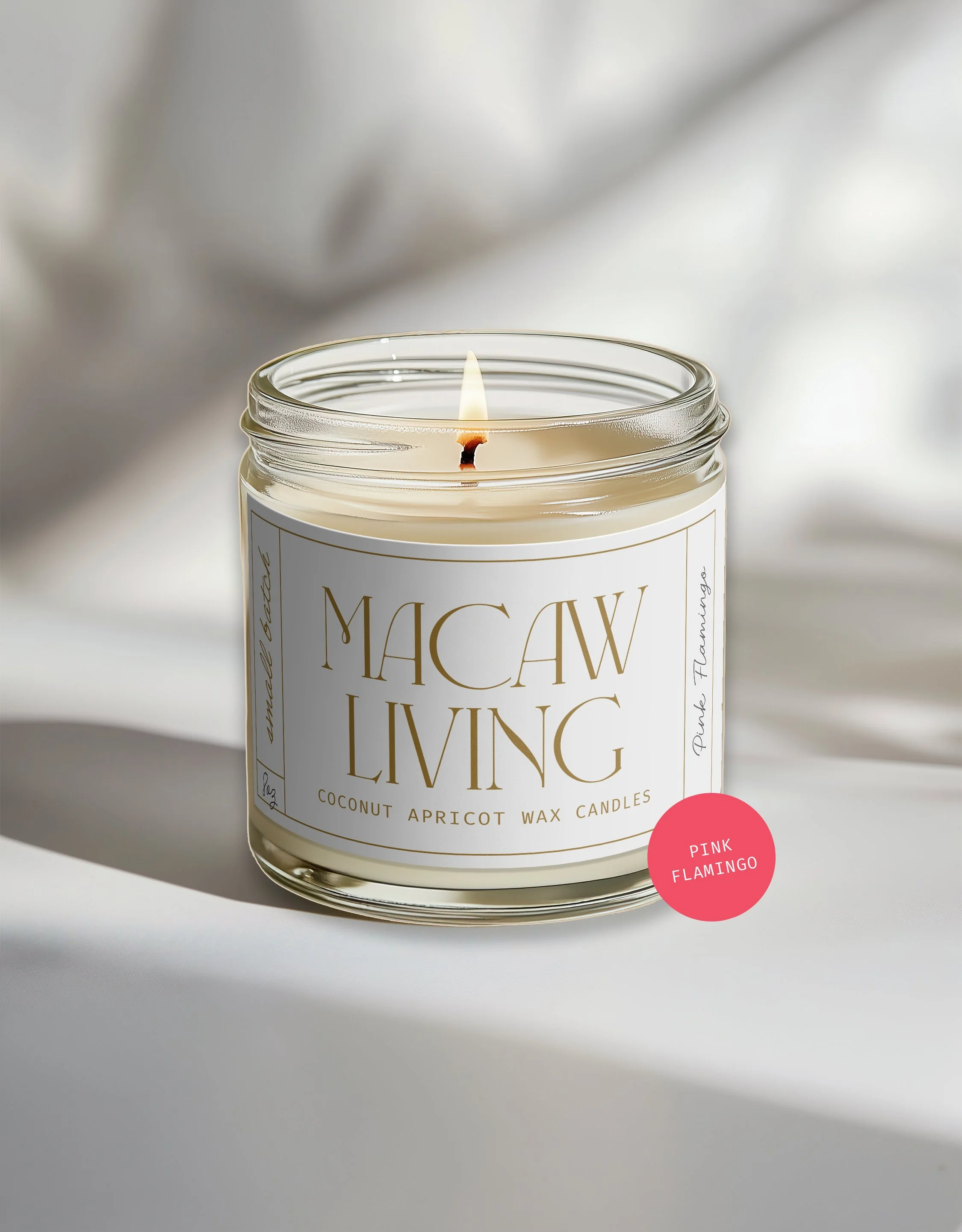 8 oz Candle – Pink Flamingo