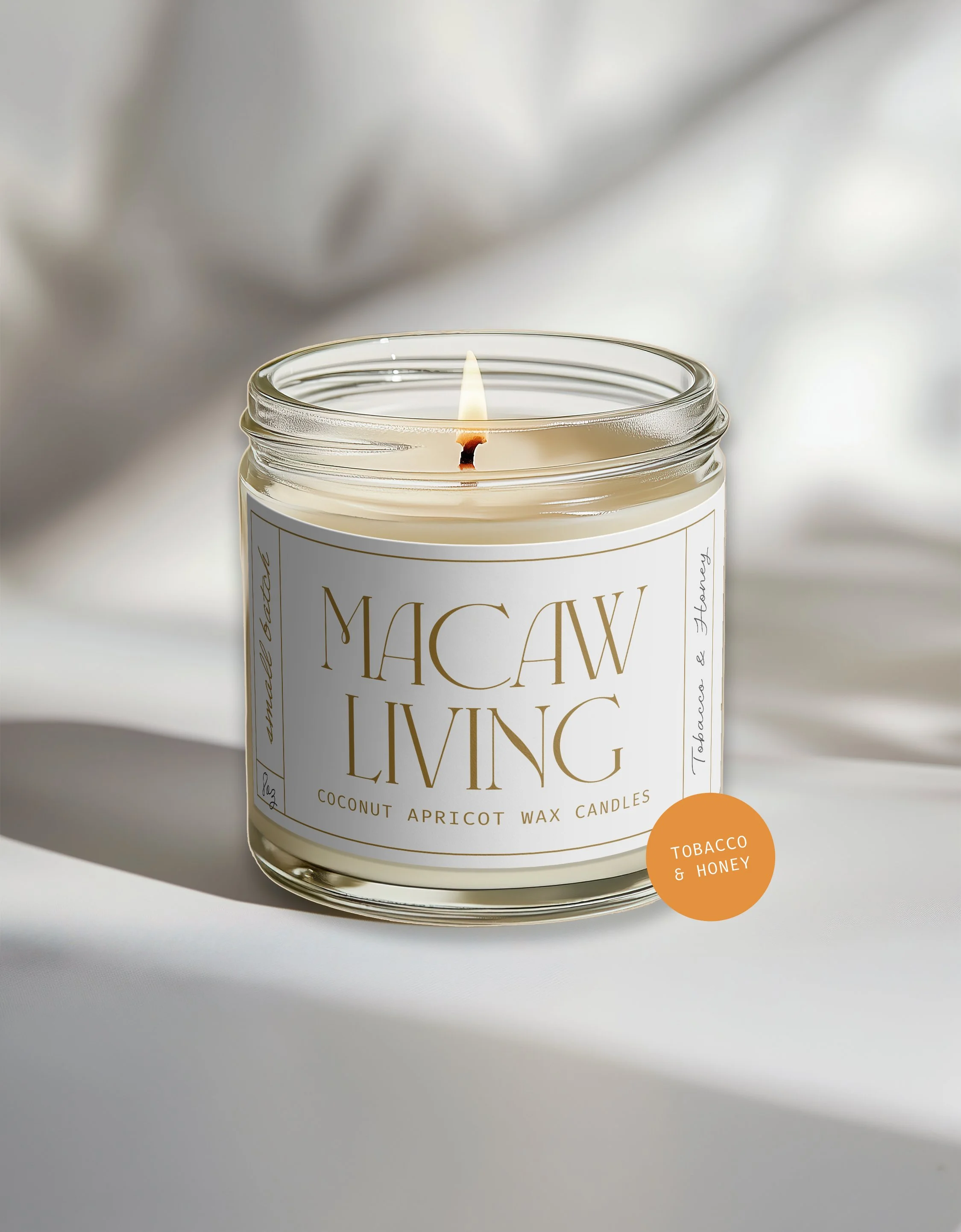 8 oz Candle – Tobacco & Honey