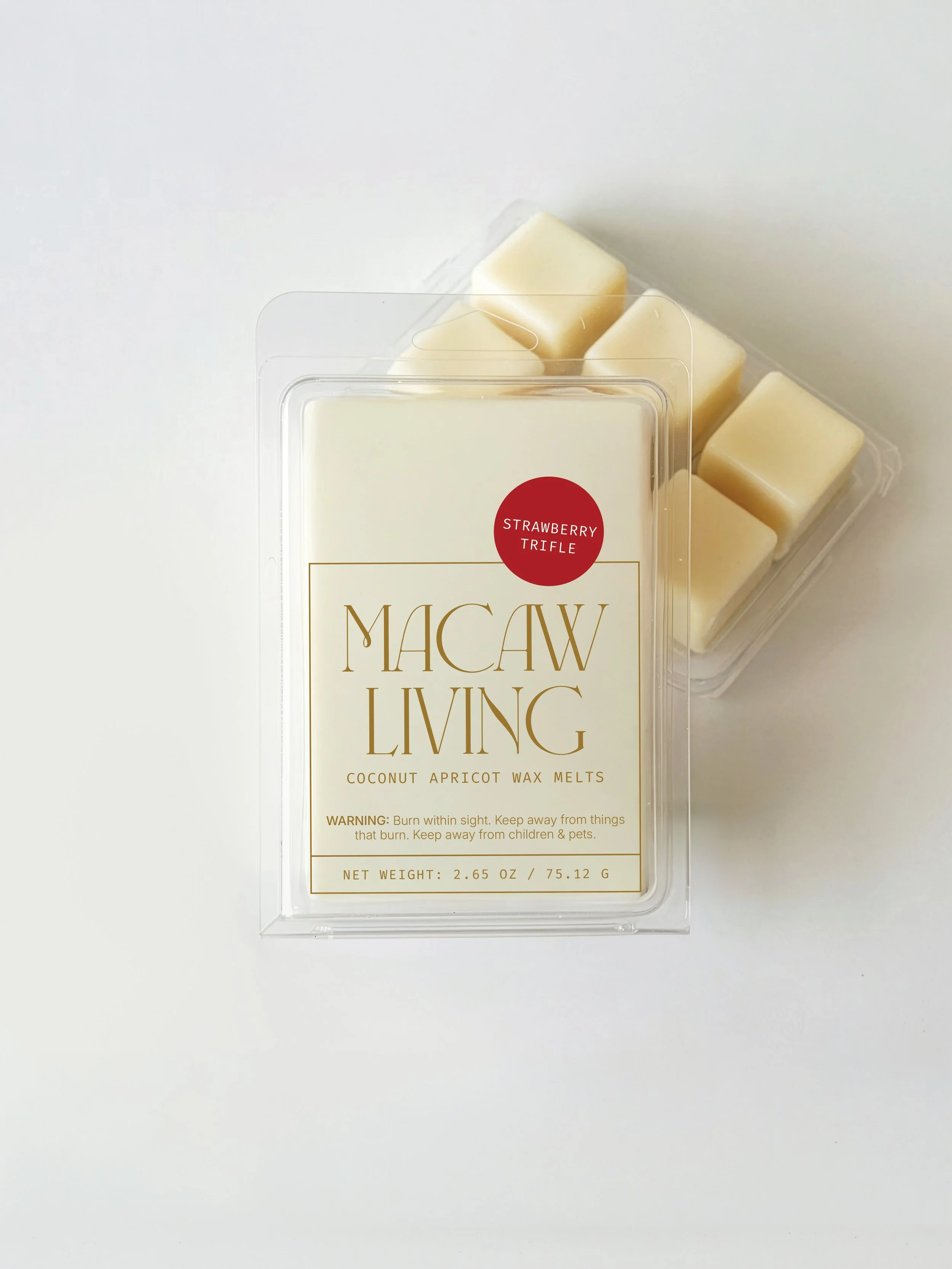 2.65 oz Wax Melt – Strawberry Trifle
