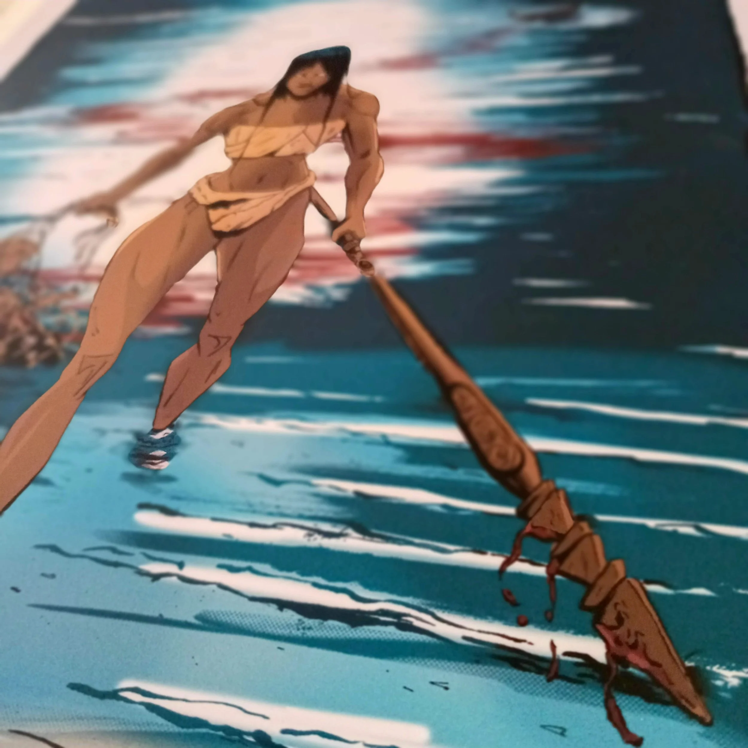 Signed and numbered corner detail of Te Kupenga a Whaitiri limited edition Māori art print (Copy)