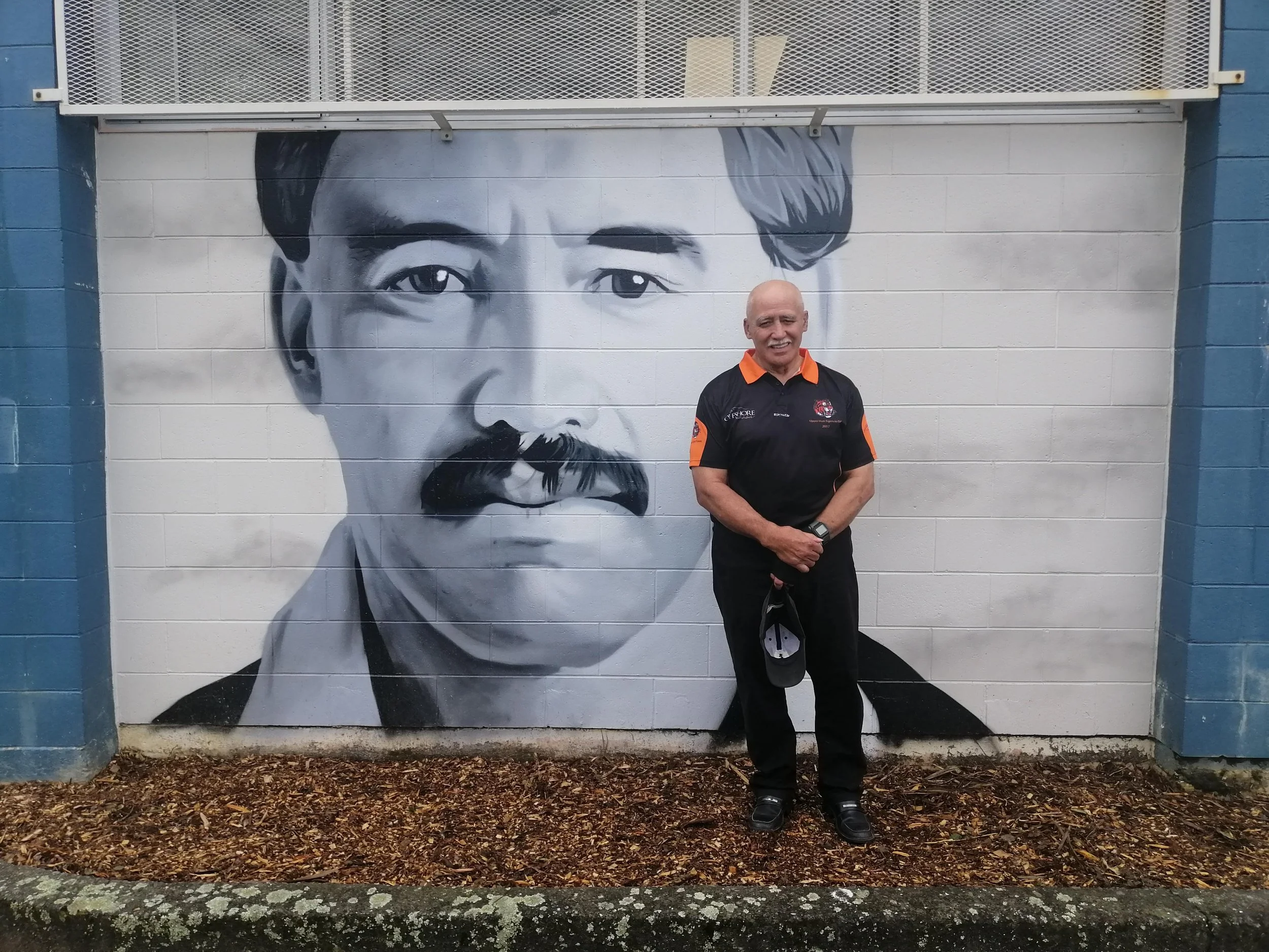 Kevin Tamati Mural at Upper Hutt Tigers Rugby League Club
