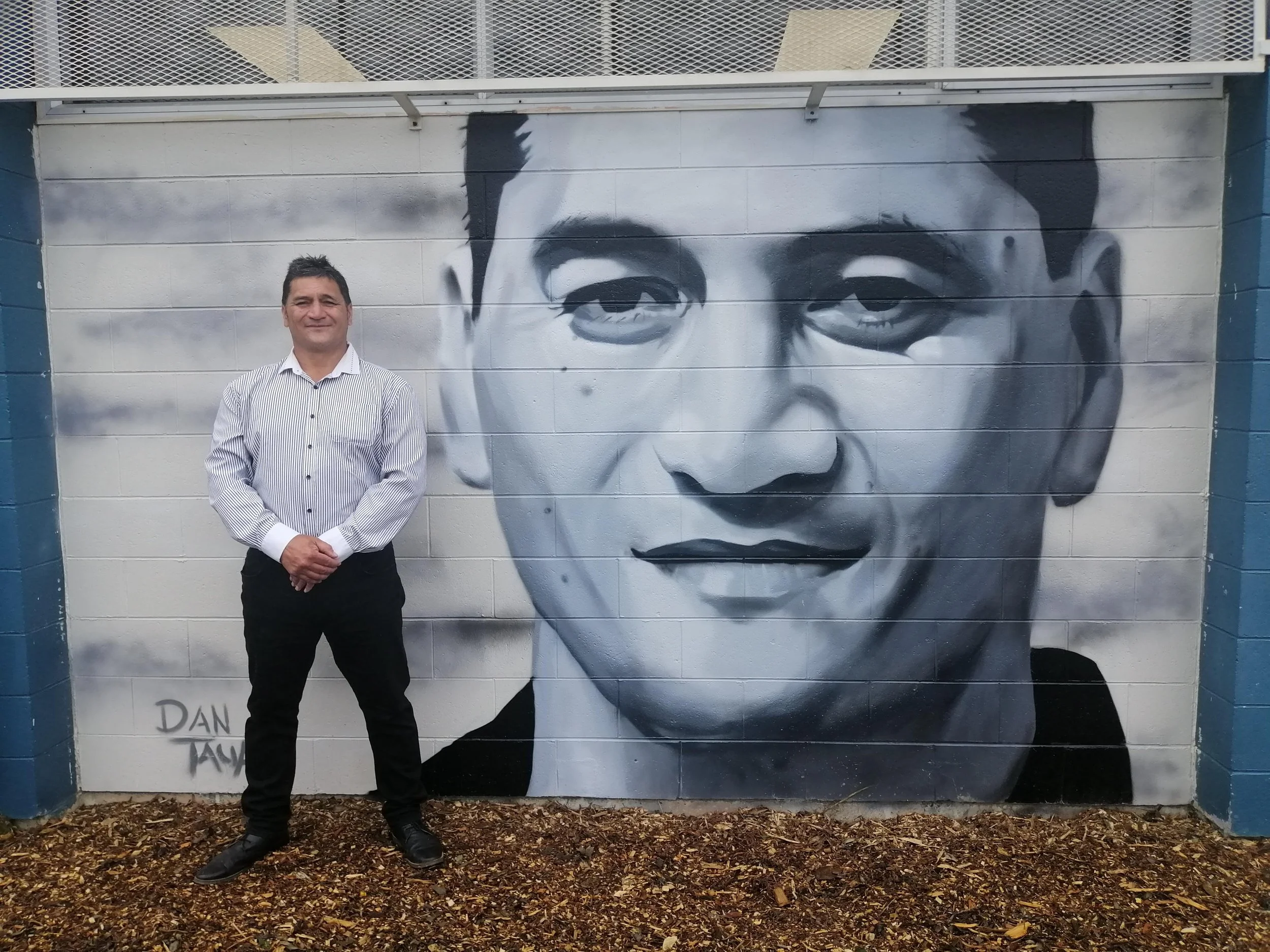 Syd Eru Mural at Upper Hutt Tigers Rugby League Club
