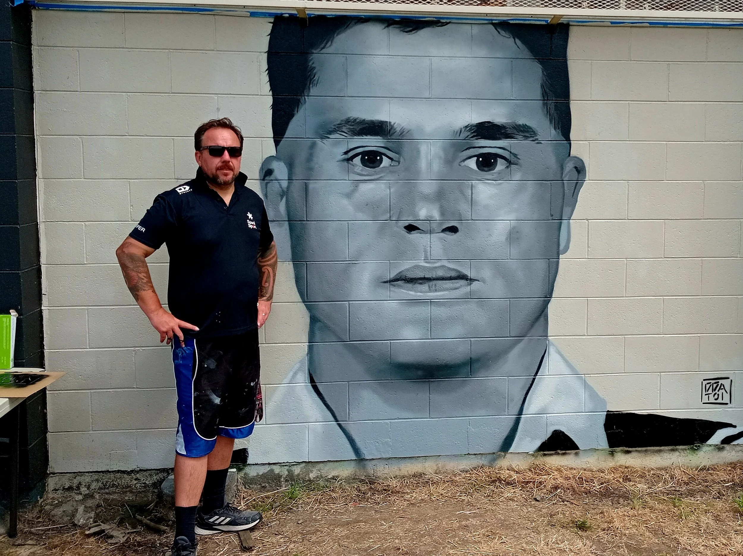 Peter Edwrds Mural at Upper Hutt Tigers Rugby League Club