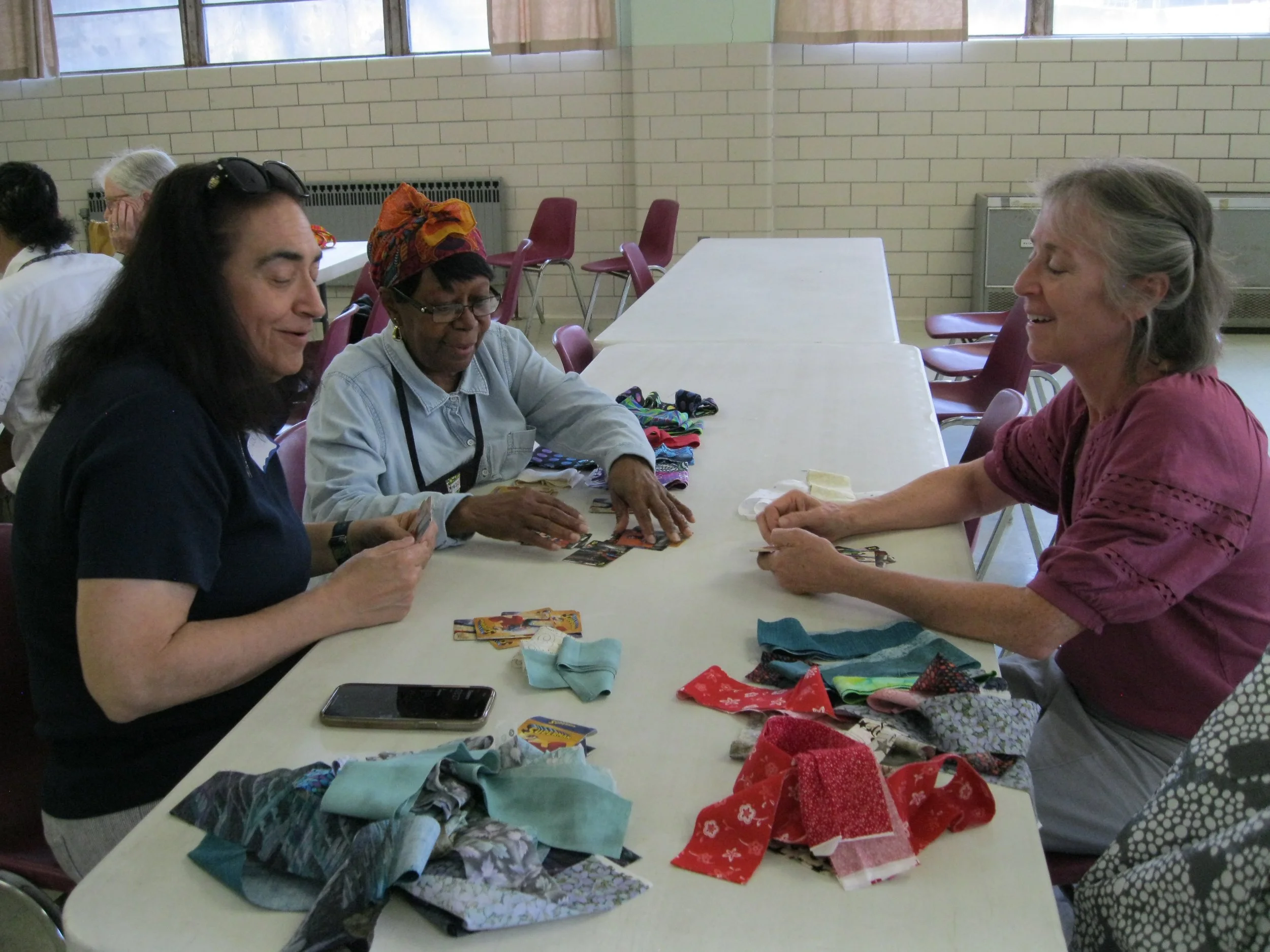  Playing “strip poker” with jelly roll strips as tokens. 