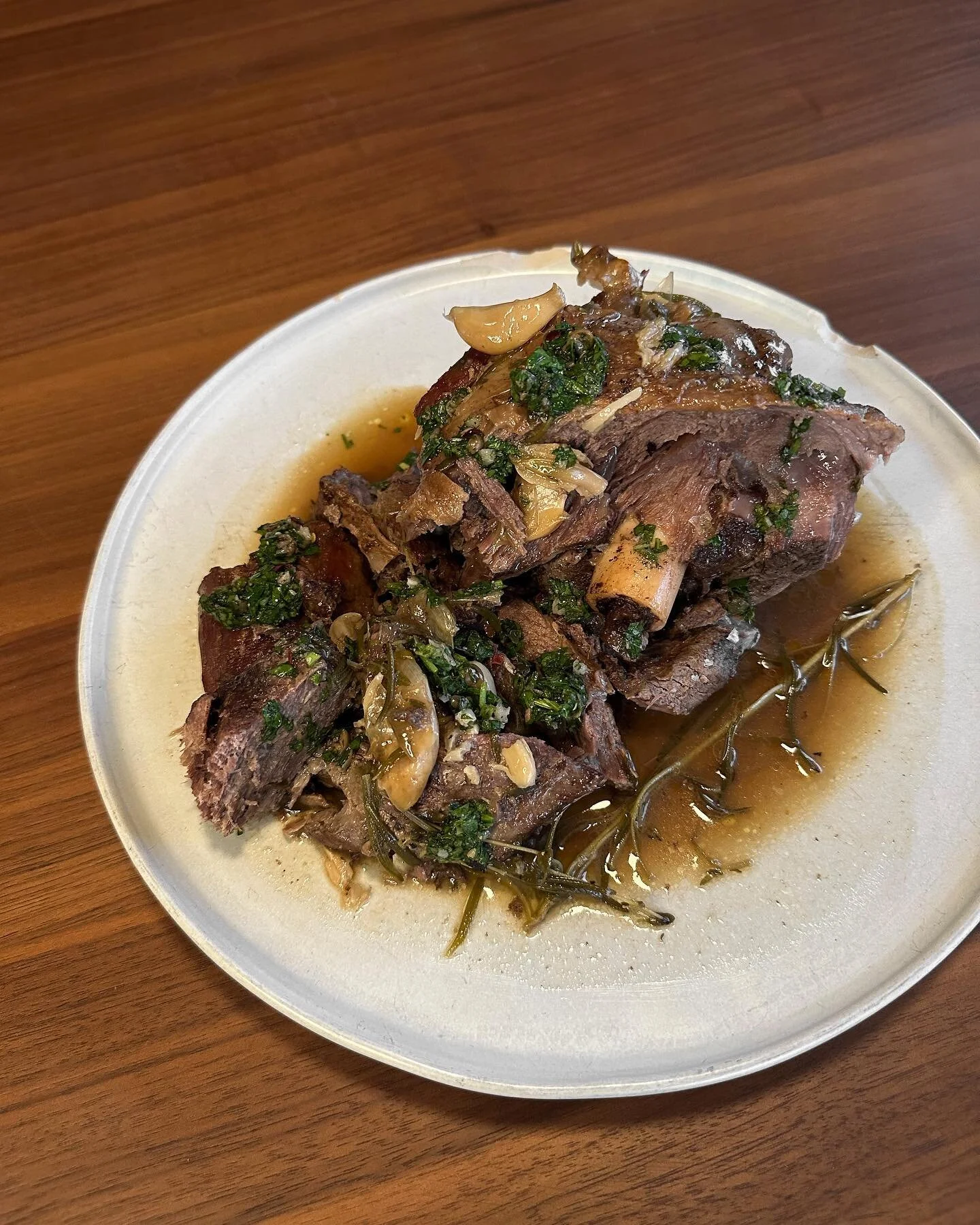 Leg of lamb is a thing a beauty...