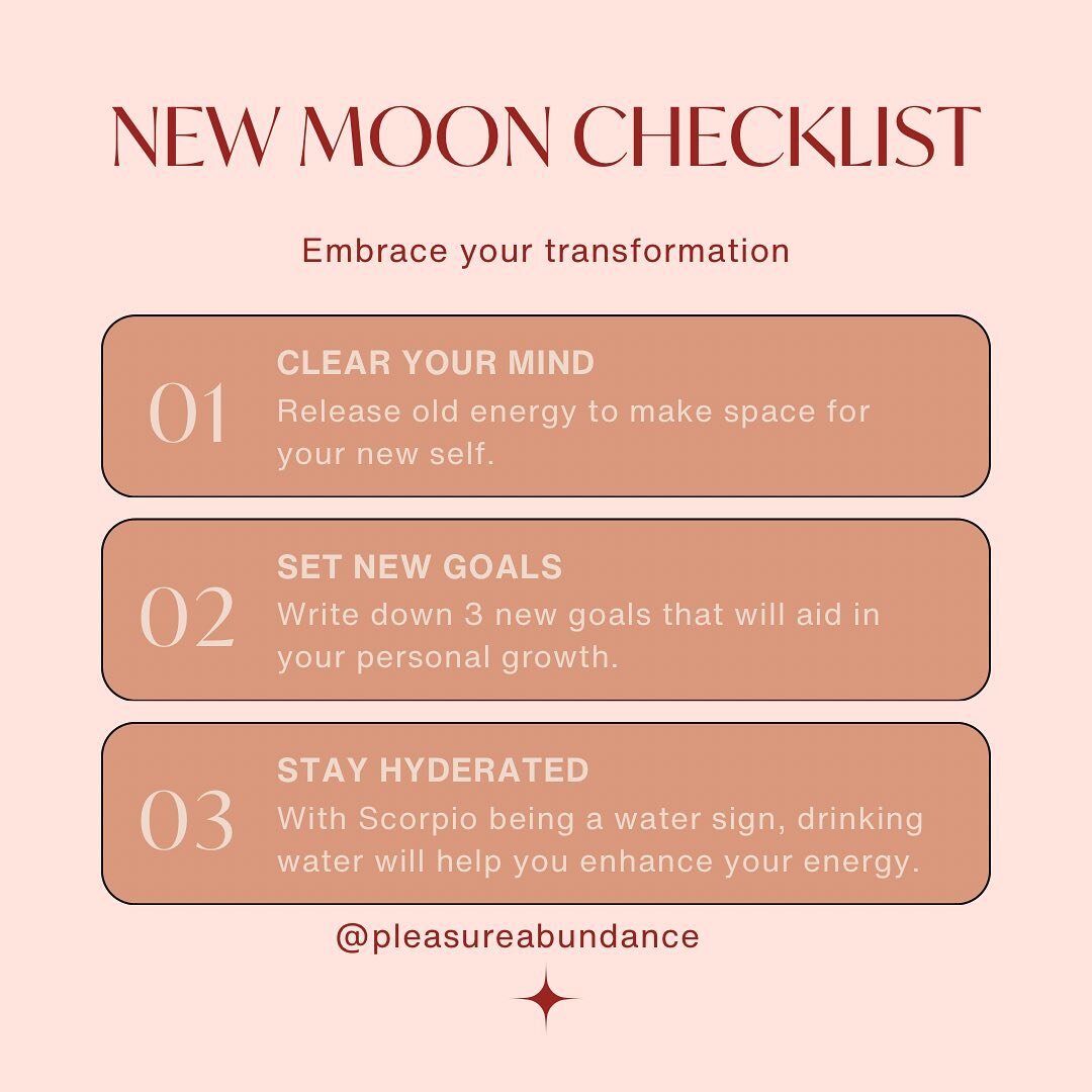 Hey babes!! It&rsquo;s a new moon. Harness the potent energy of the new moon in Scorpio to ignite a fresh start on your wellness journey. Tap into the power of astrology and discover how it can bring pleasure and abundance into your fat femme life. 
