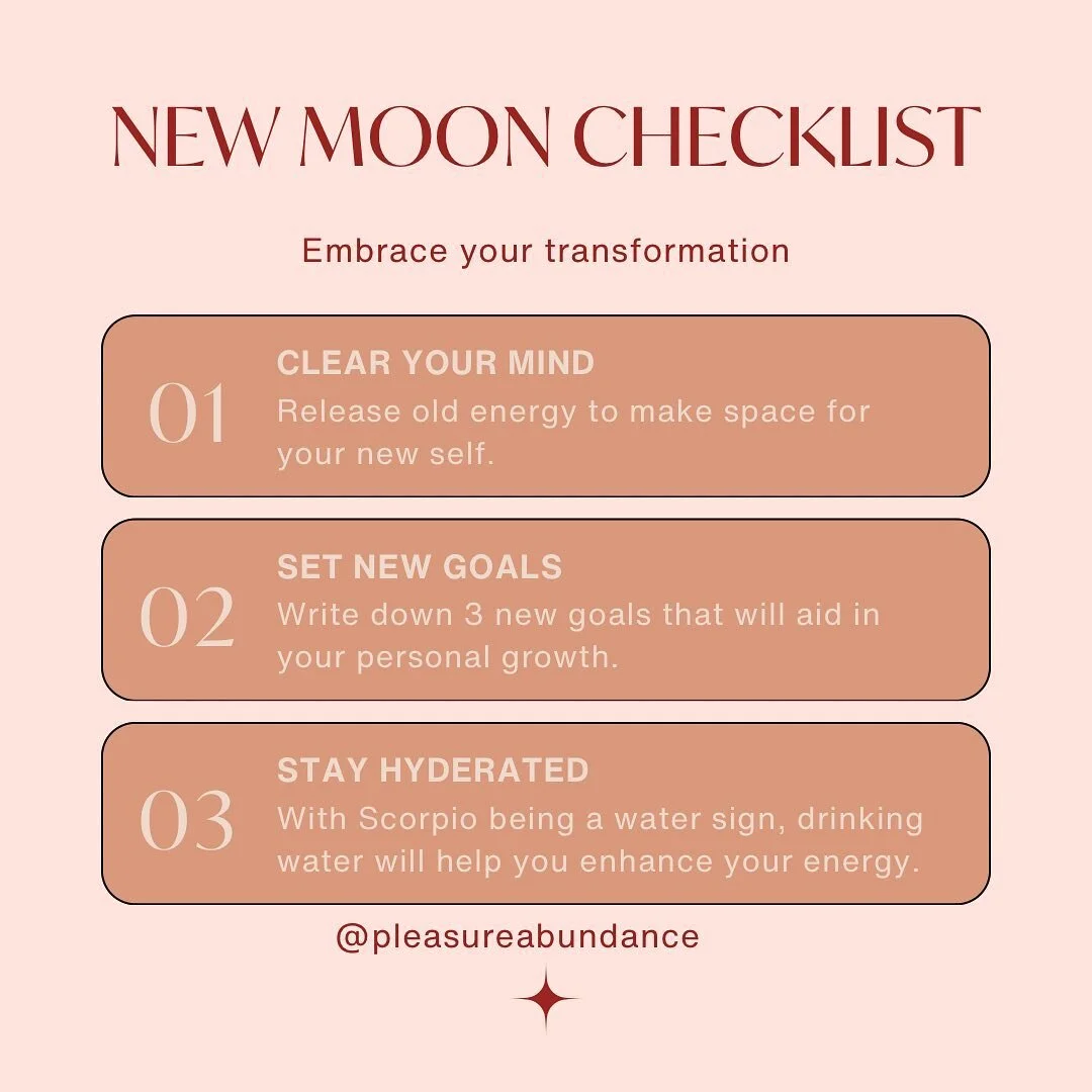 Hey babes!! It’s a new moon. Harness the potent energy of the new moon in Scorpio to ignite a fresh start on your wellness journey. Tap into the power of astrology and discover how it can bring pleasure and abundance into your fat femme life.