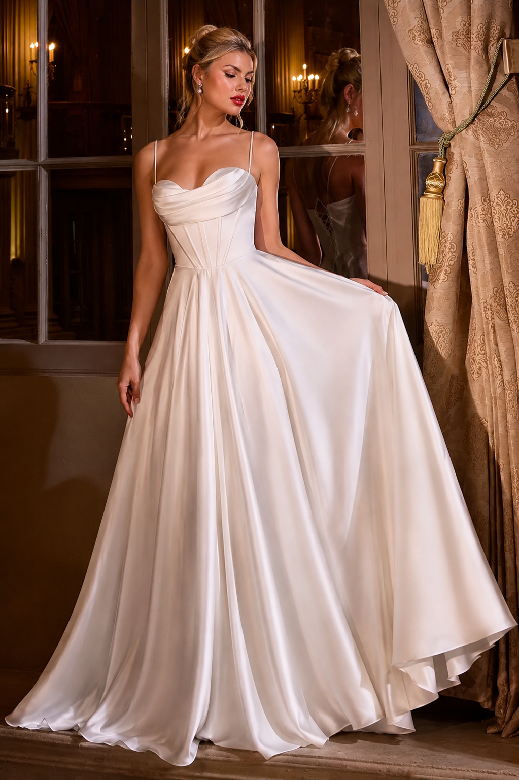 Glamorous Gown in a Candlelit Room.png