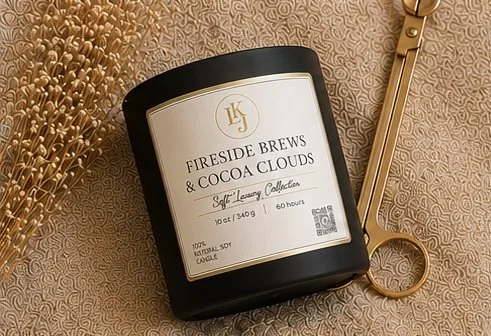 Fireside Brews & Cocoa Clouds || Luxury Soy Candle