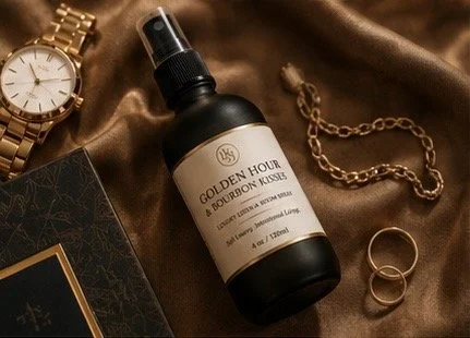 Golden Hour & Bourbon Kisses || Luxury Linen & Room Spray