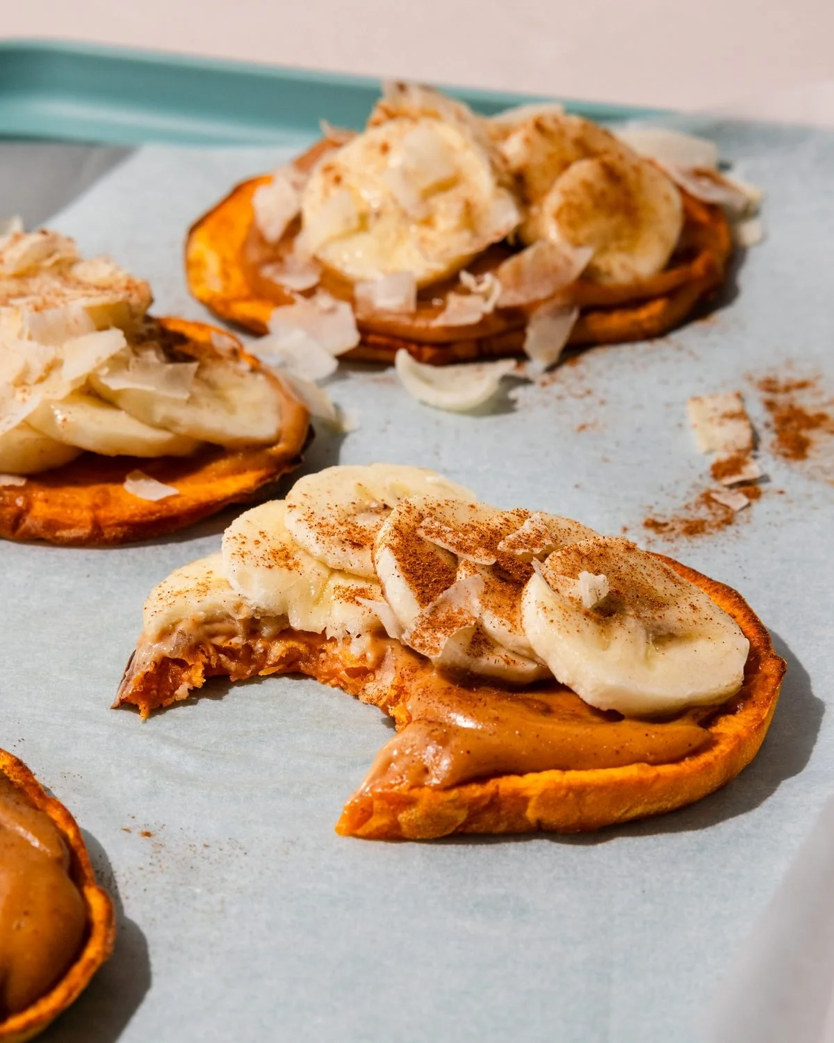 Air-fryer sweet potato toasts