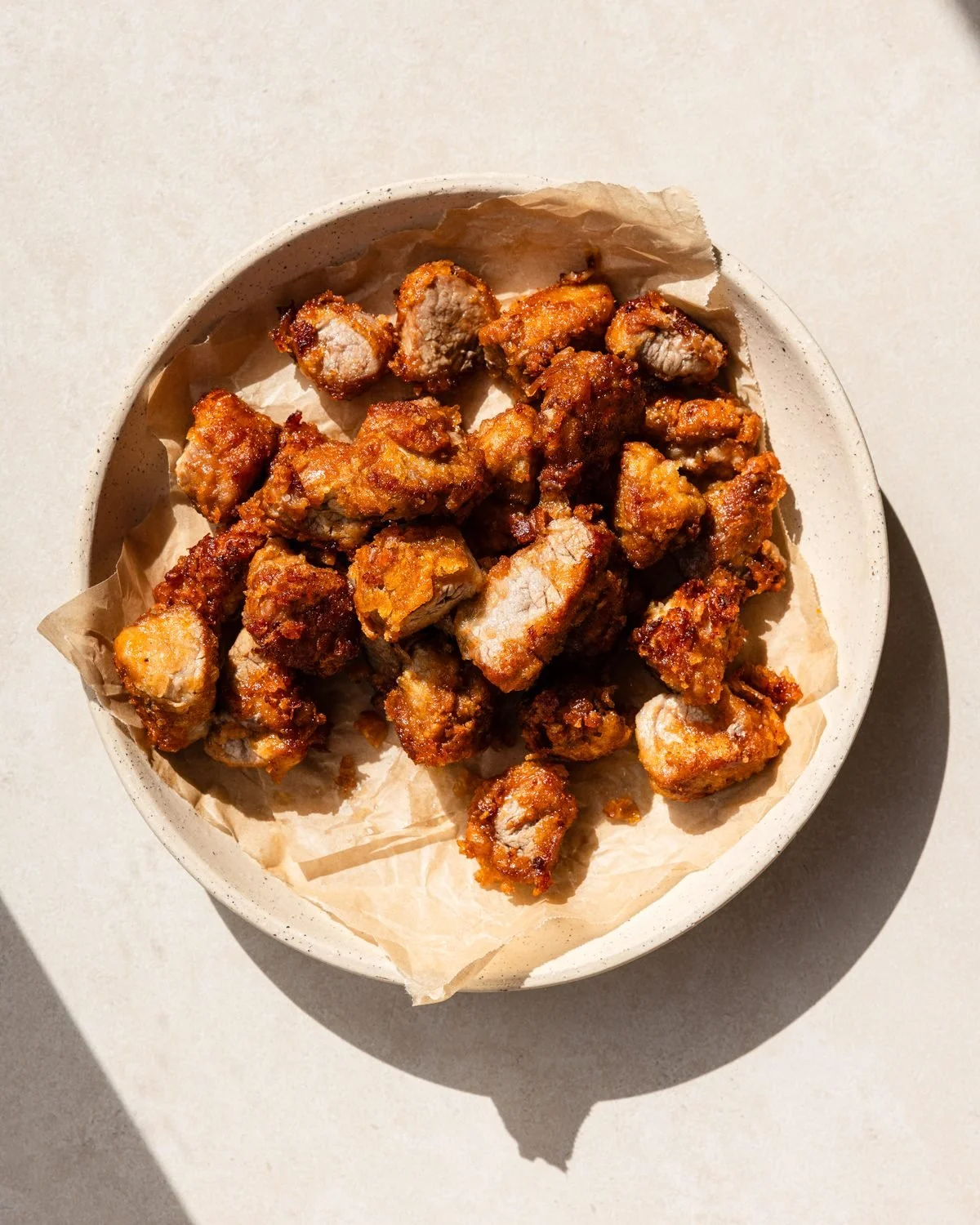 Crispy pork tenderloin bites, 3 ways