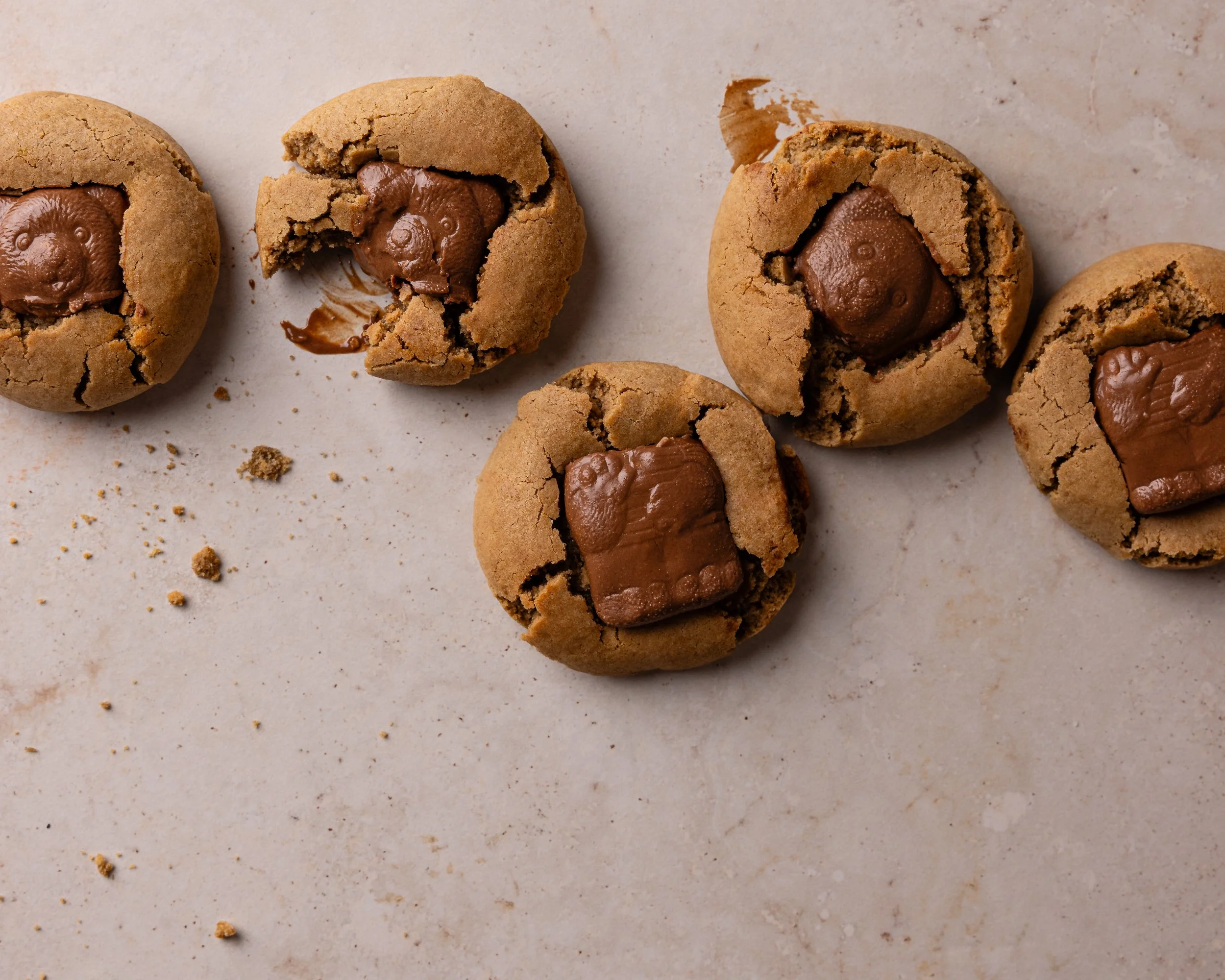 chewy carob cookies.